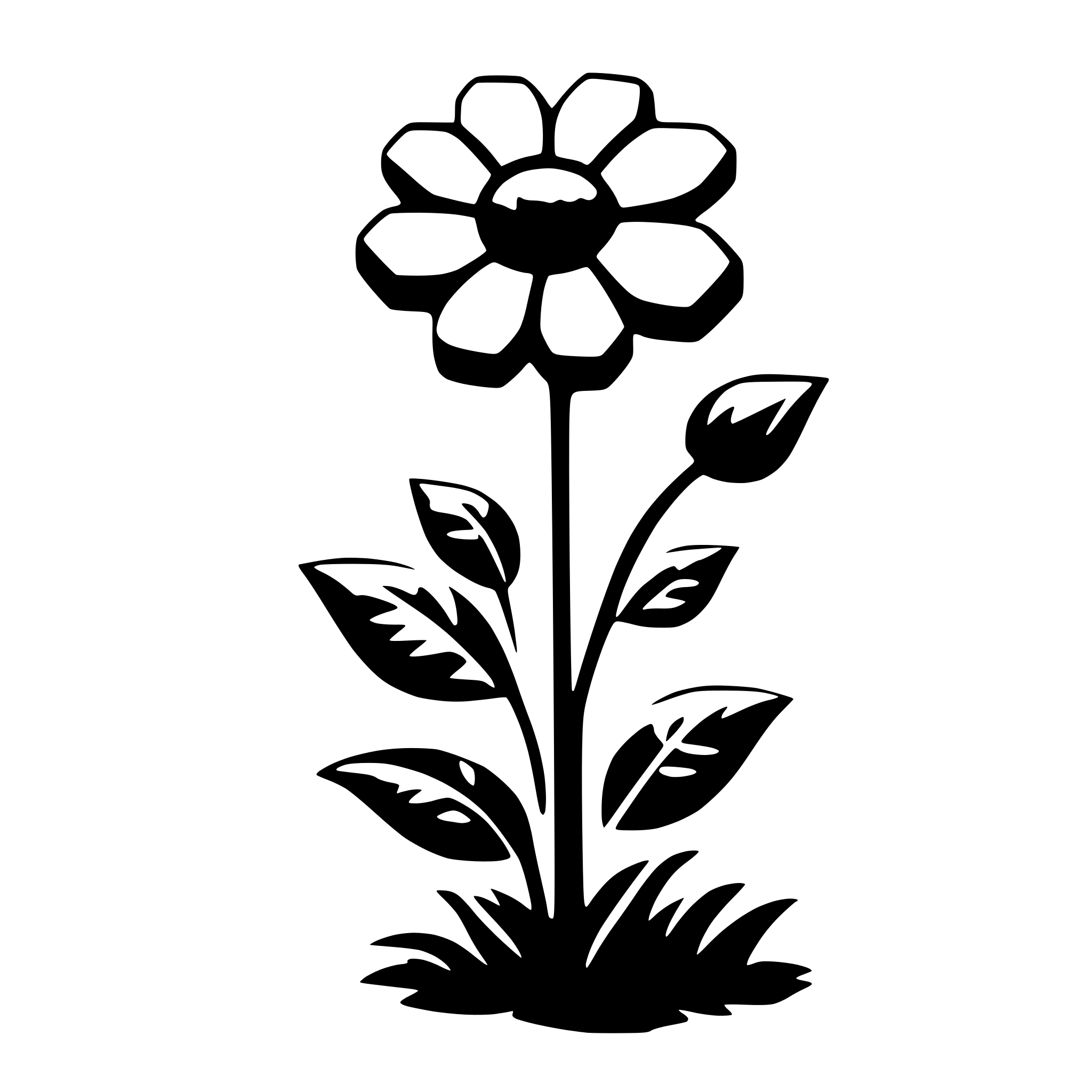 AI-generated SVG of 'a pixelated flower'