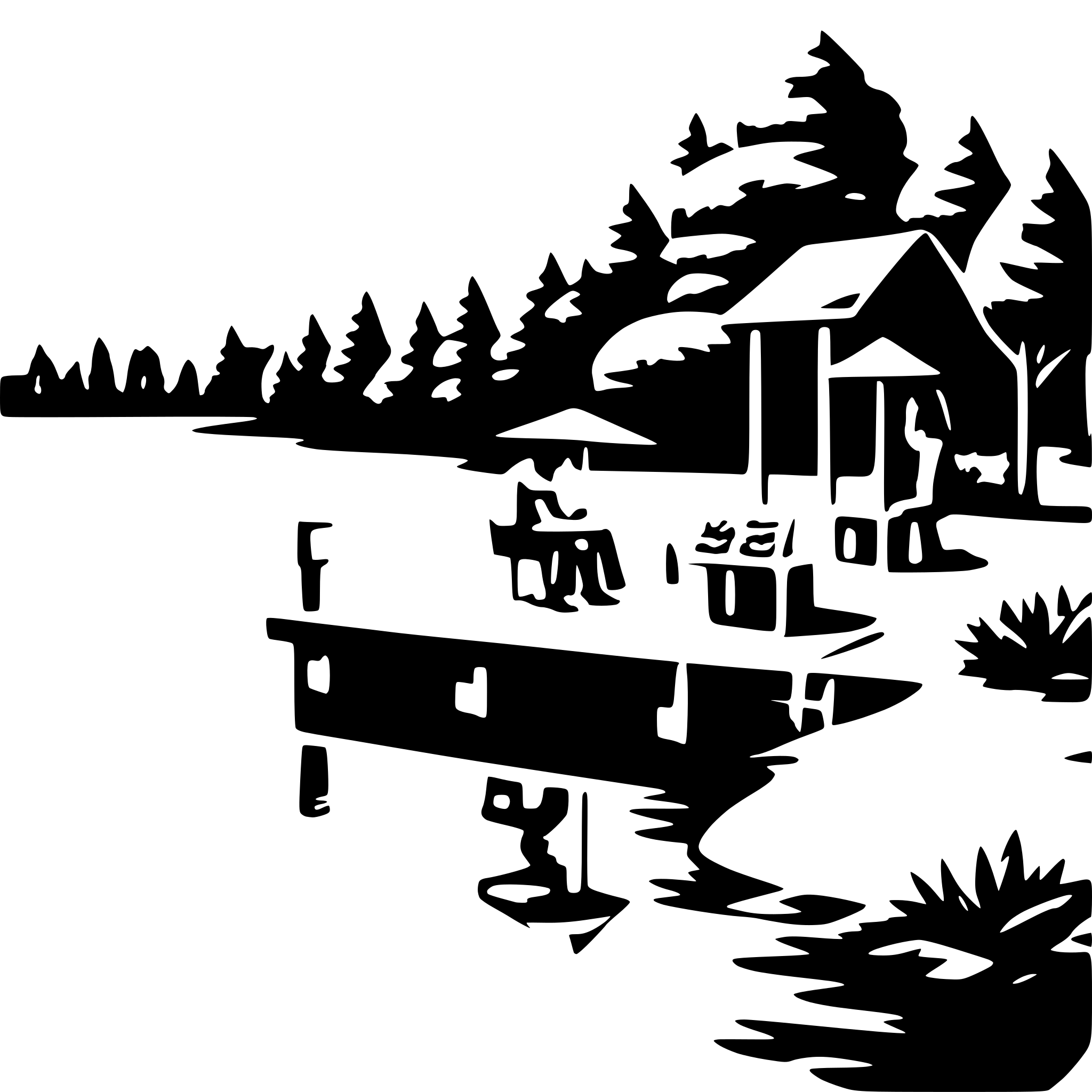 AI-generated SVG of 'A baitshop alongside a lake, minimalistic'