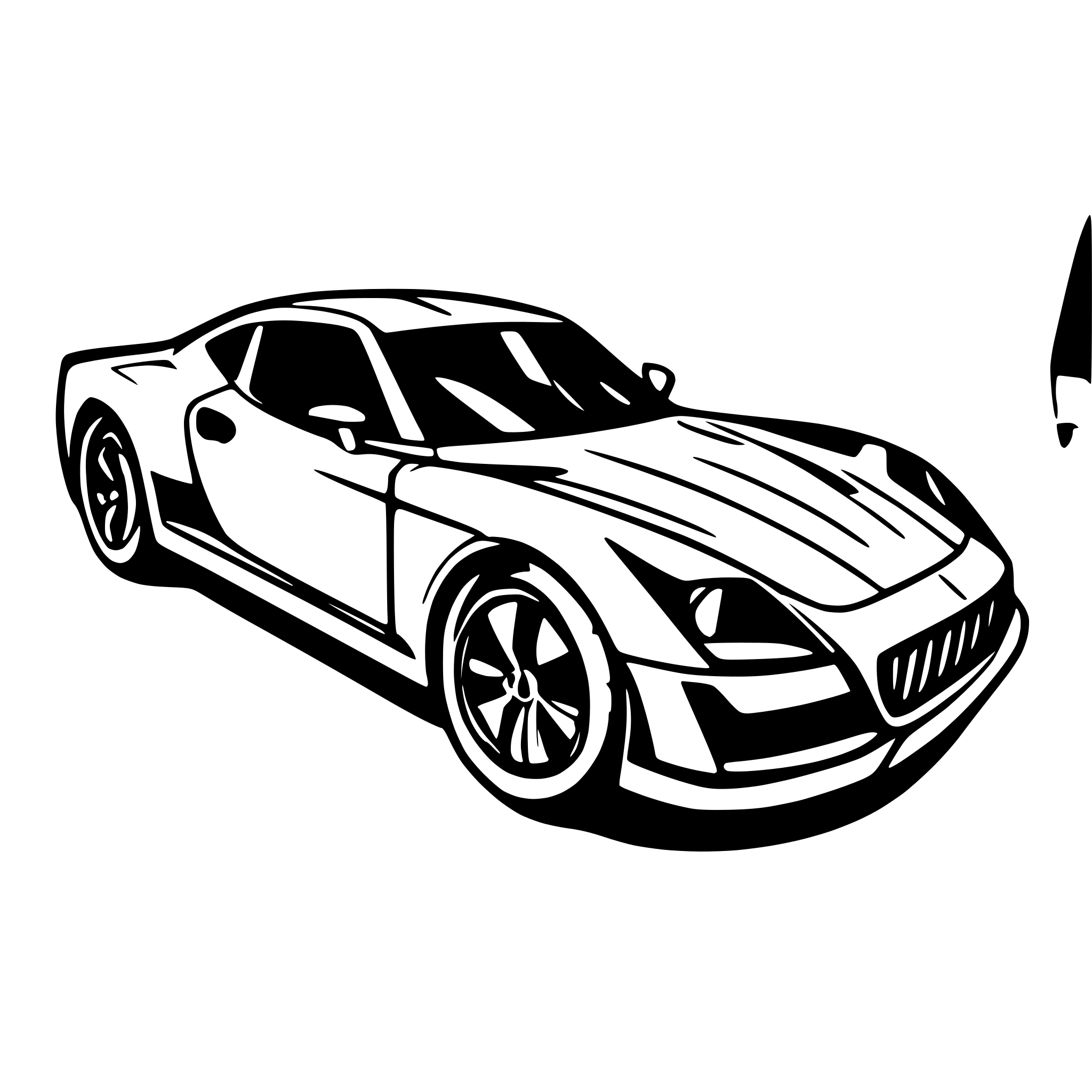 AI-generated SVG of a Create a sports red car. Proper side view from straight view.