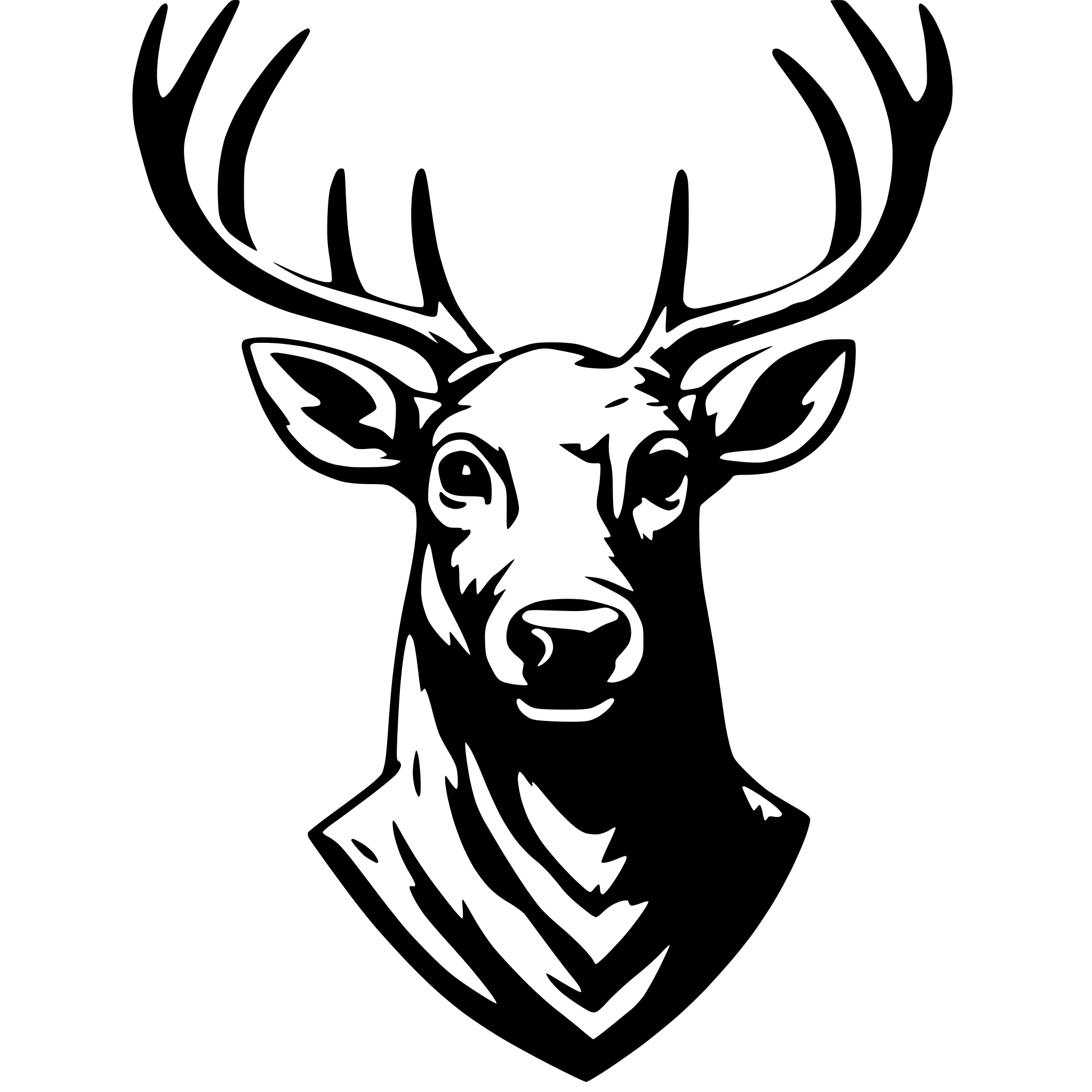 AI-generated SVG of 'the biggest massive antlers'