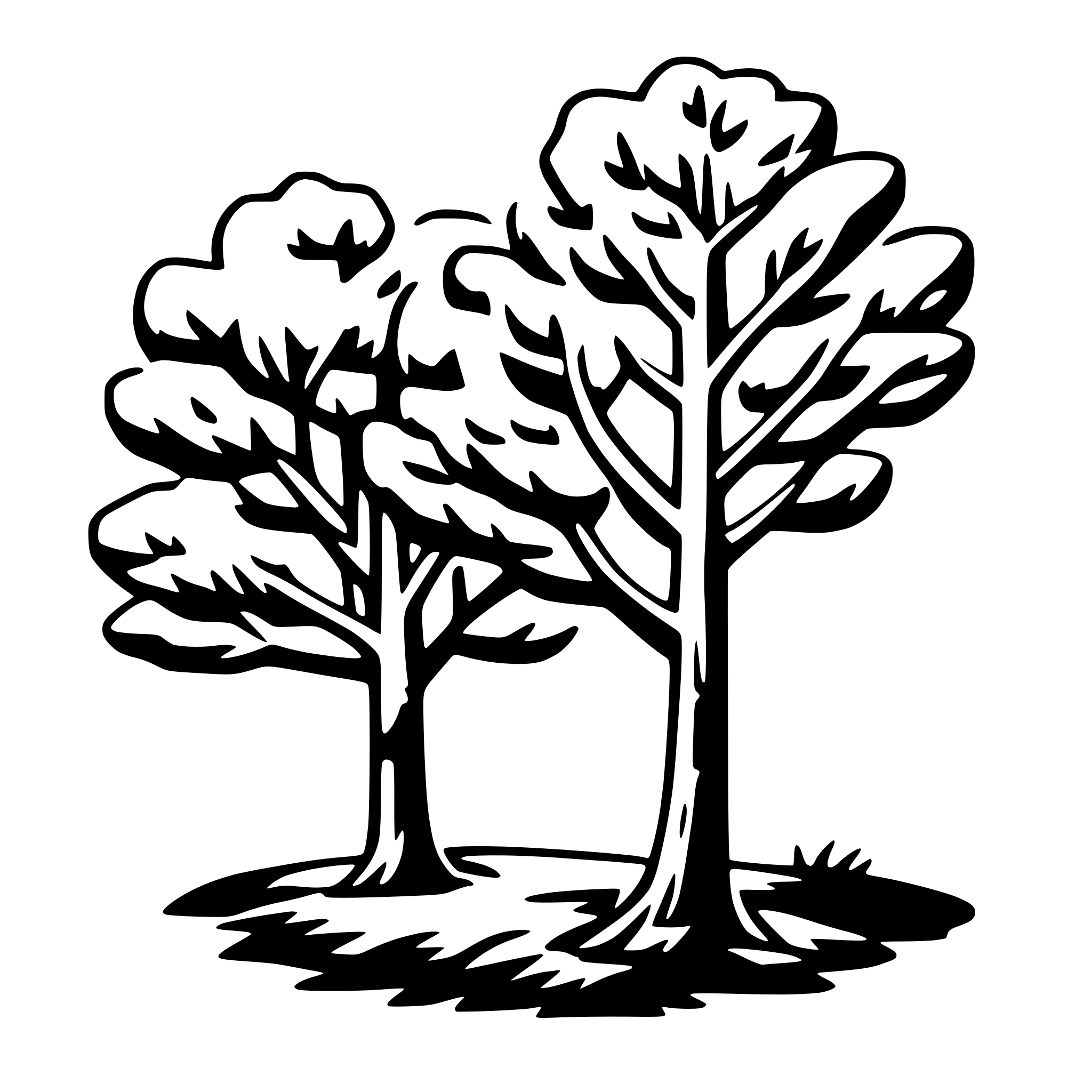 AI-generated SVG of a tree branches
