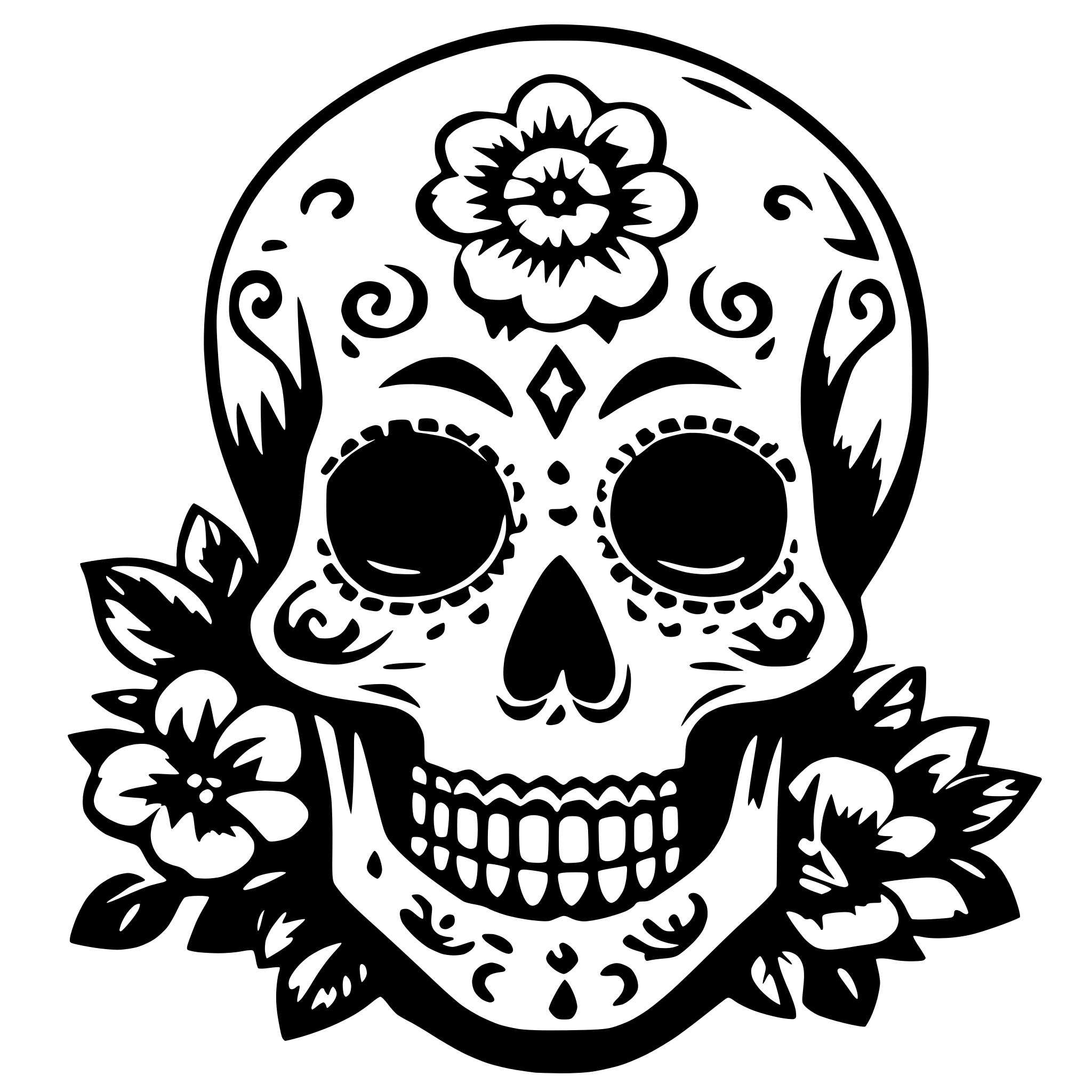 AI-generated SVG of a dias los muertos