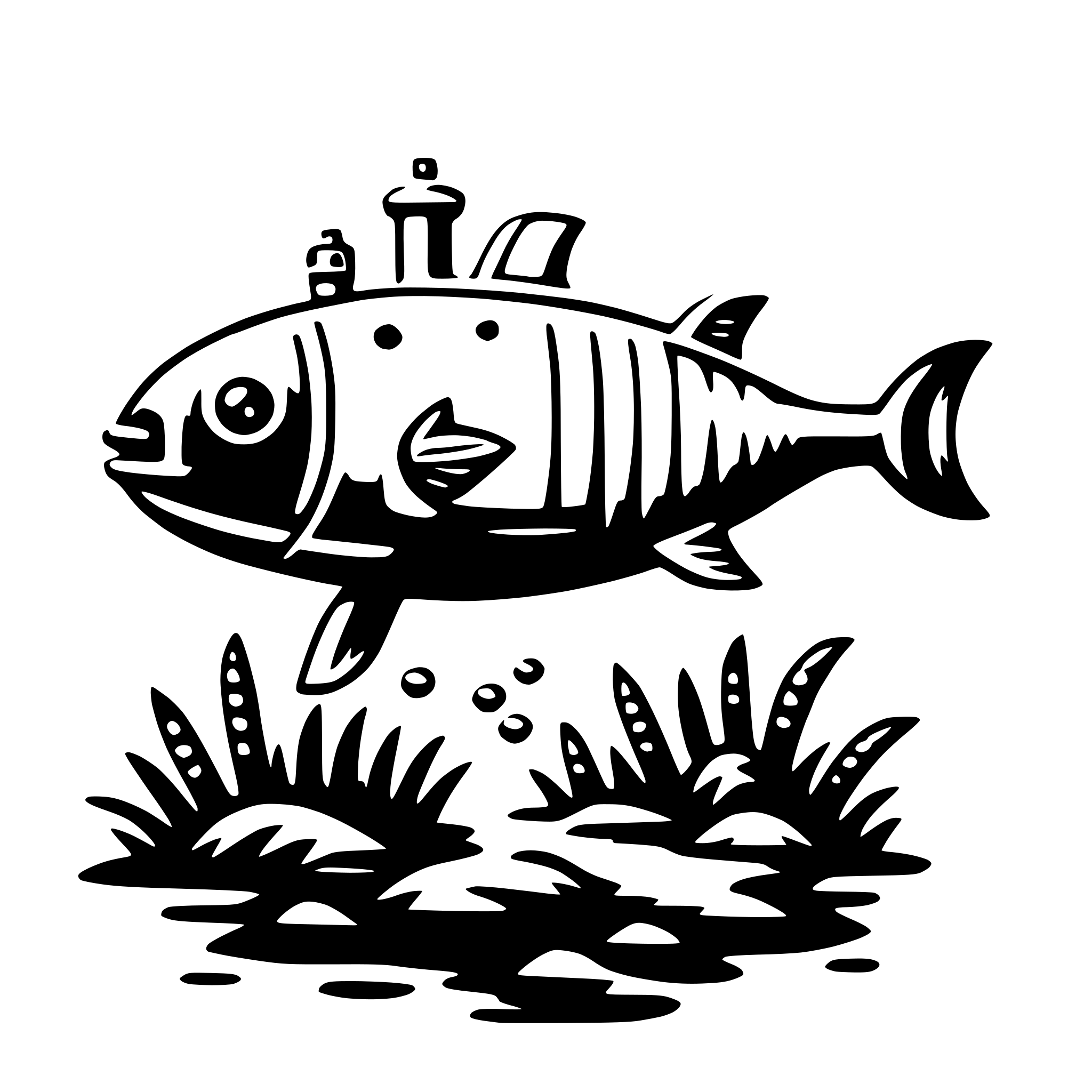 AI-generated SVG of 'deep sea diving'