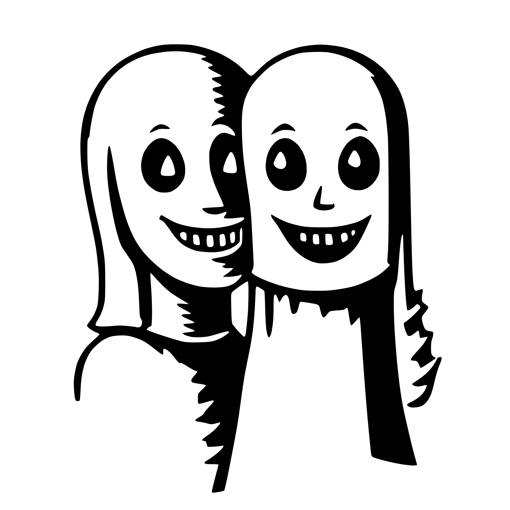 AI-generated SVG of 'two ghosts hugging each other'