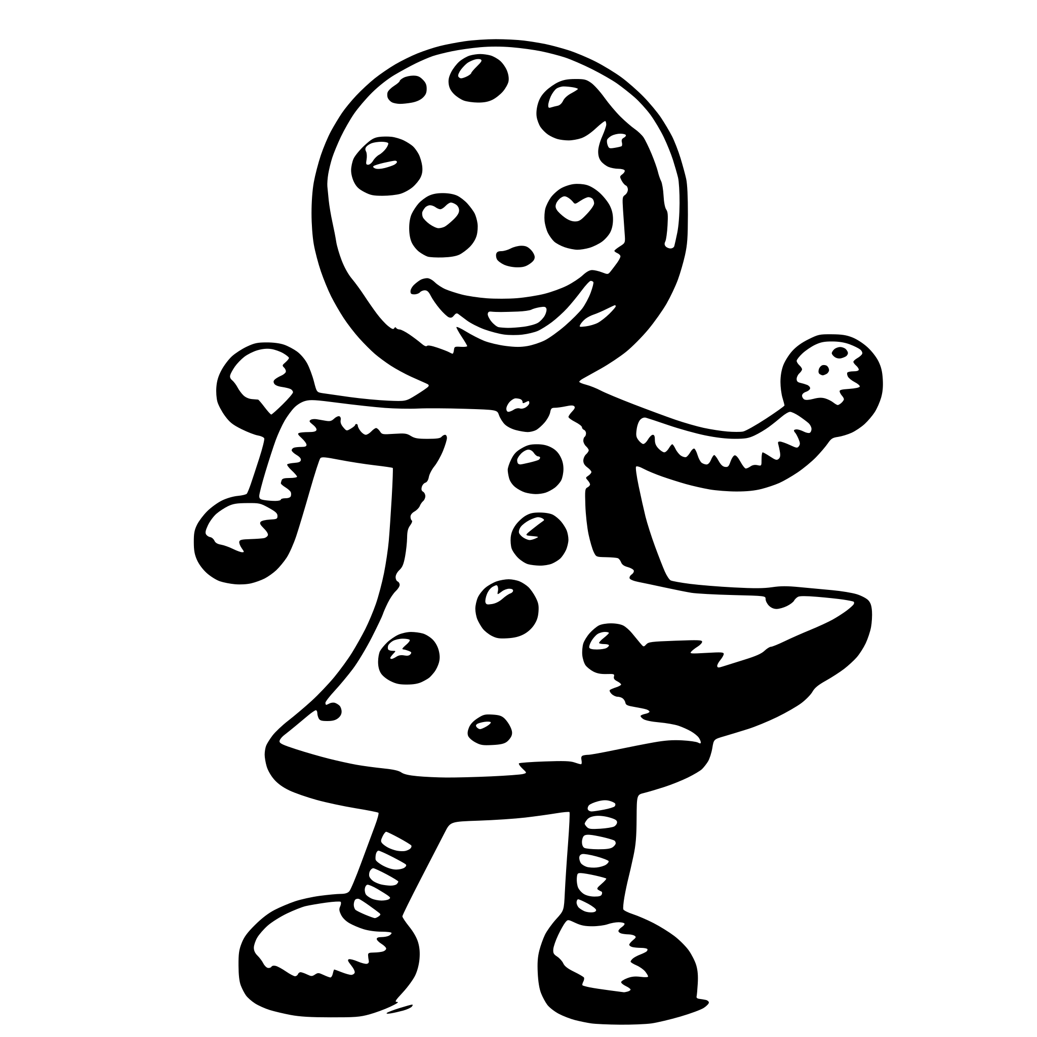 AI-generated SVG of 'dancing cookie'
