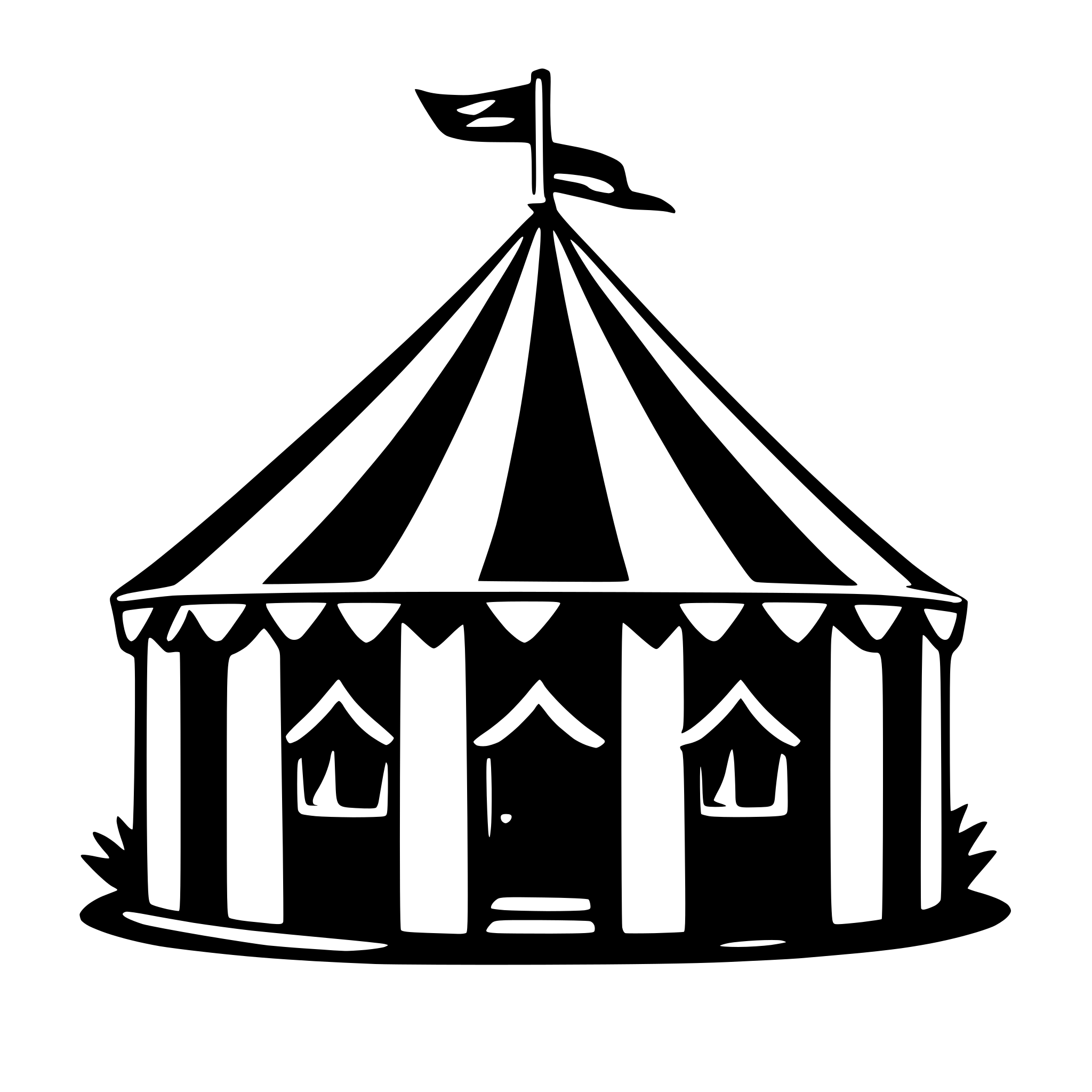 AI-generated SVG of a circus tent