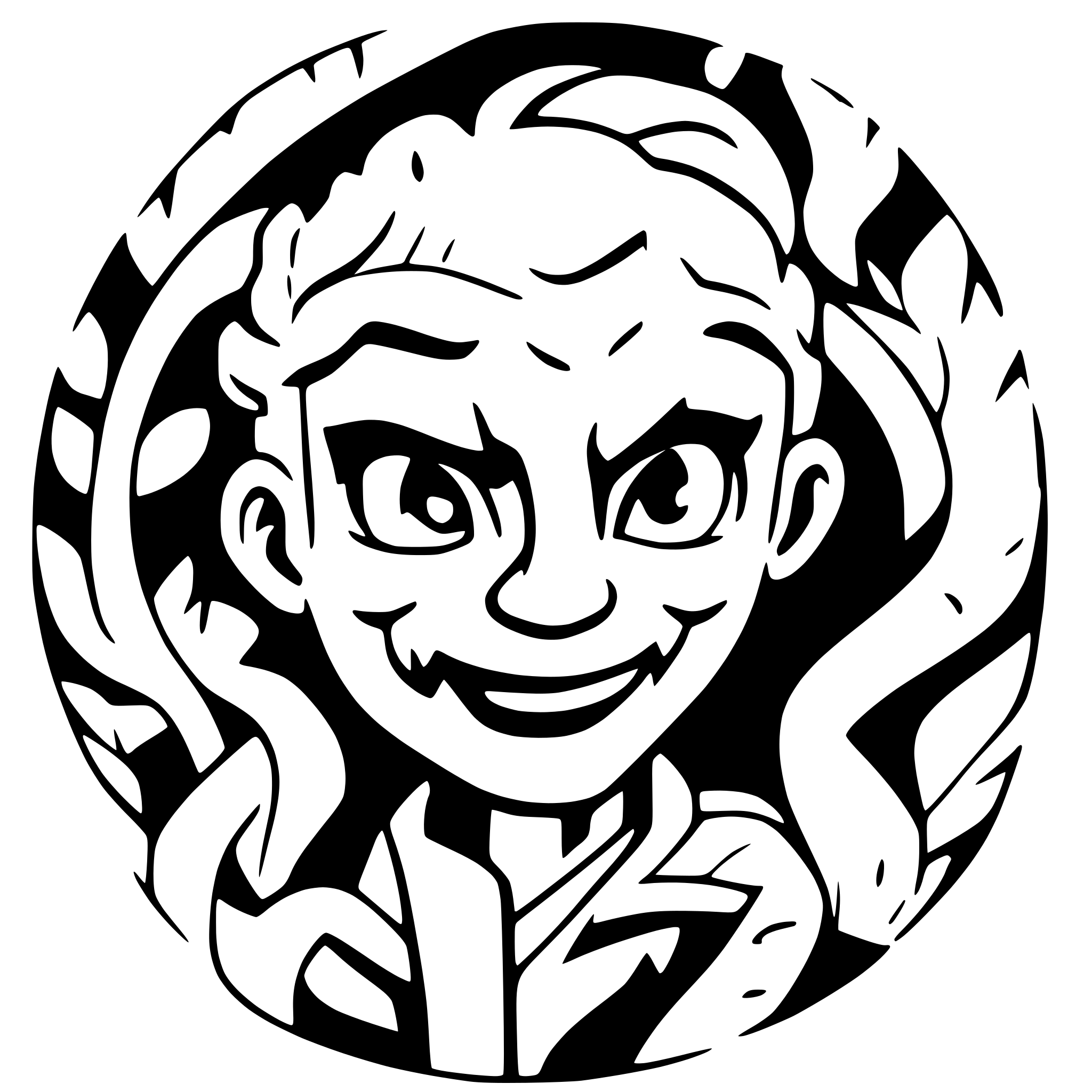 AI-generated SVG of a old grandfather