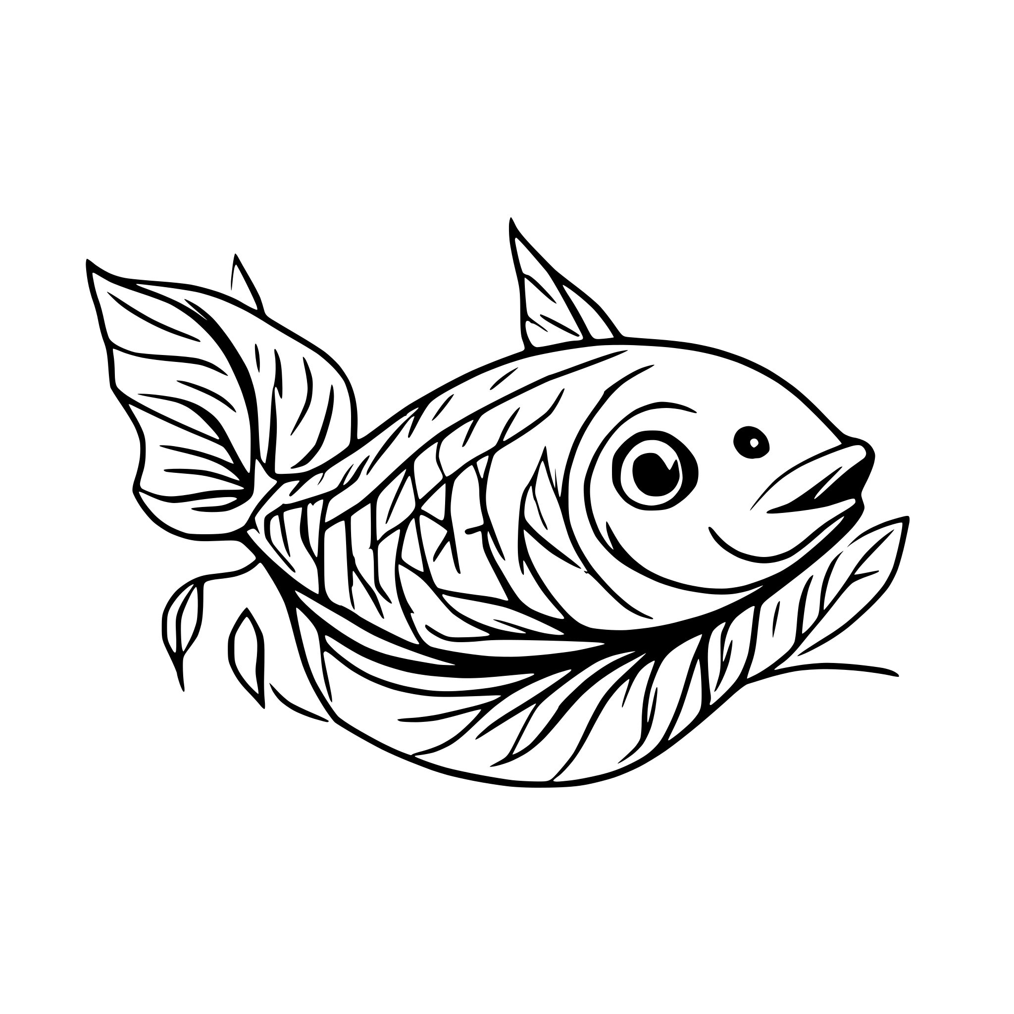 AI-generated SVG of 'ikan'