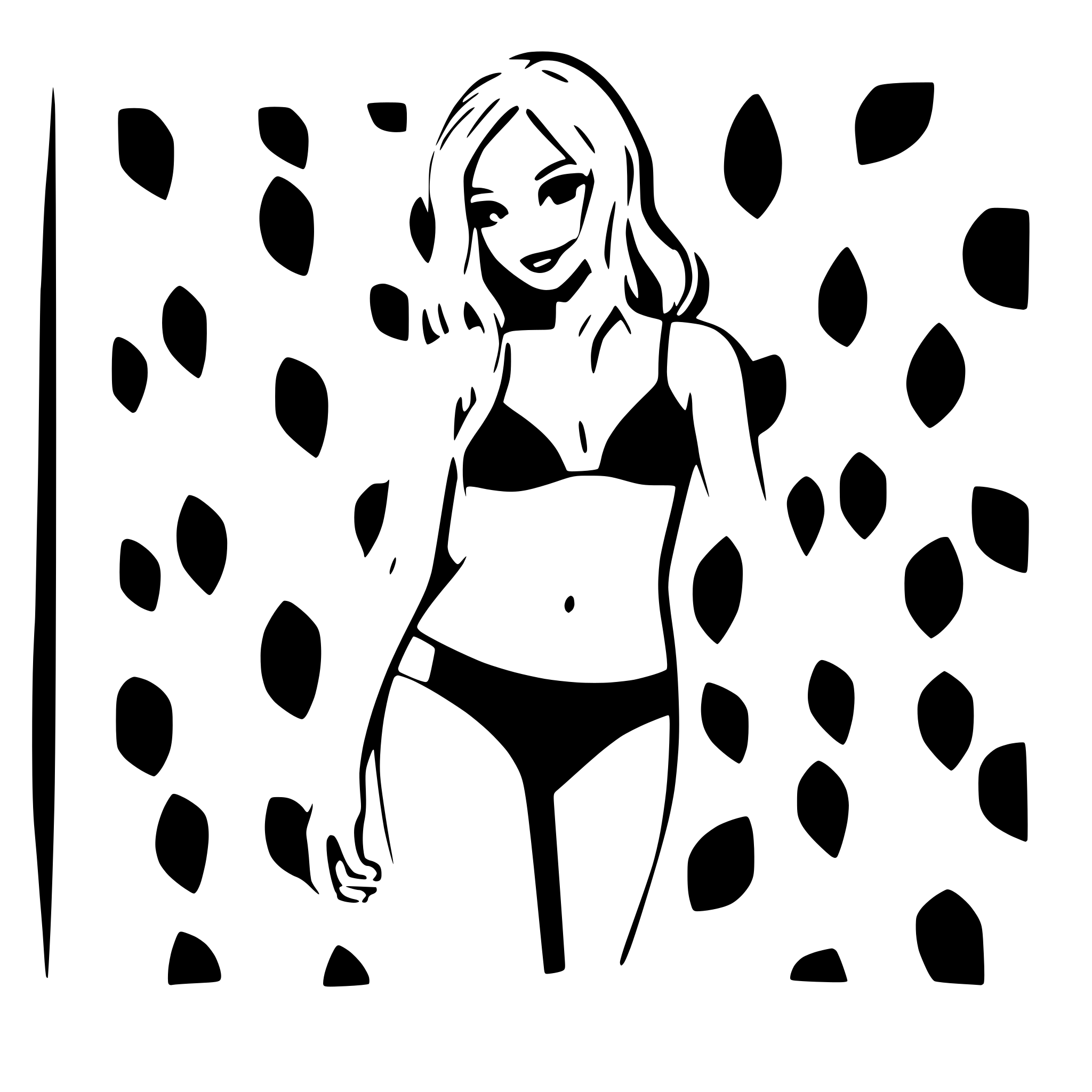 AI-generated SVG of a Britney Spears bikini jaune