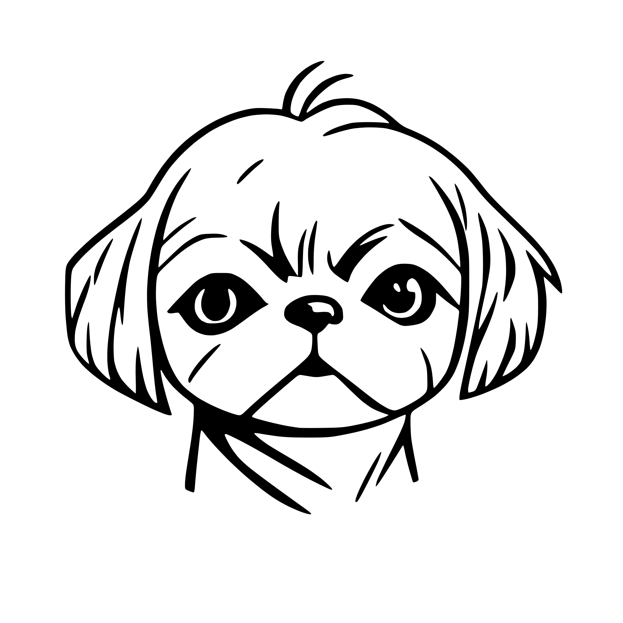 AI-generated SVG of 'shih tzu sweet face'