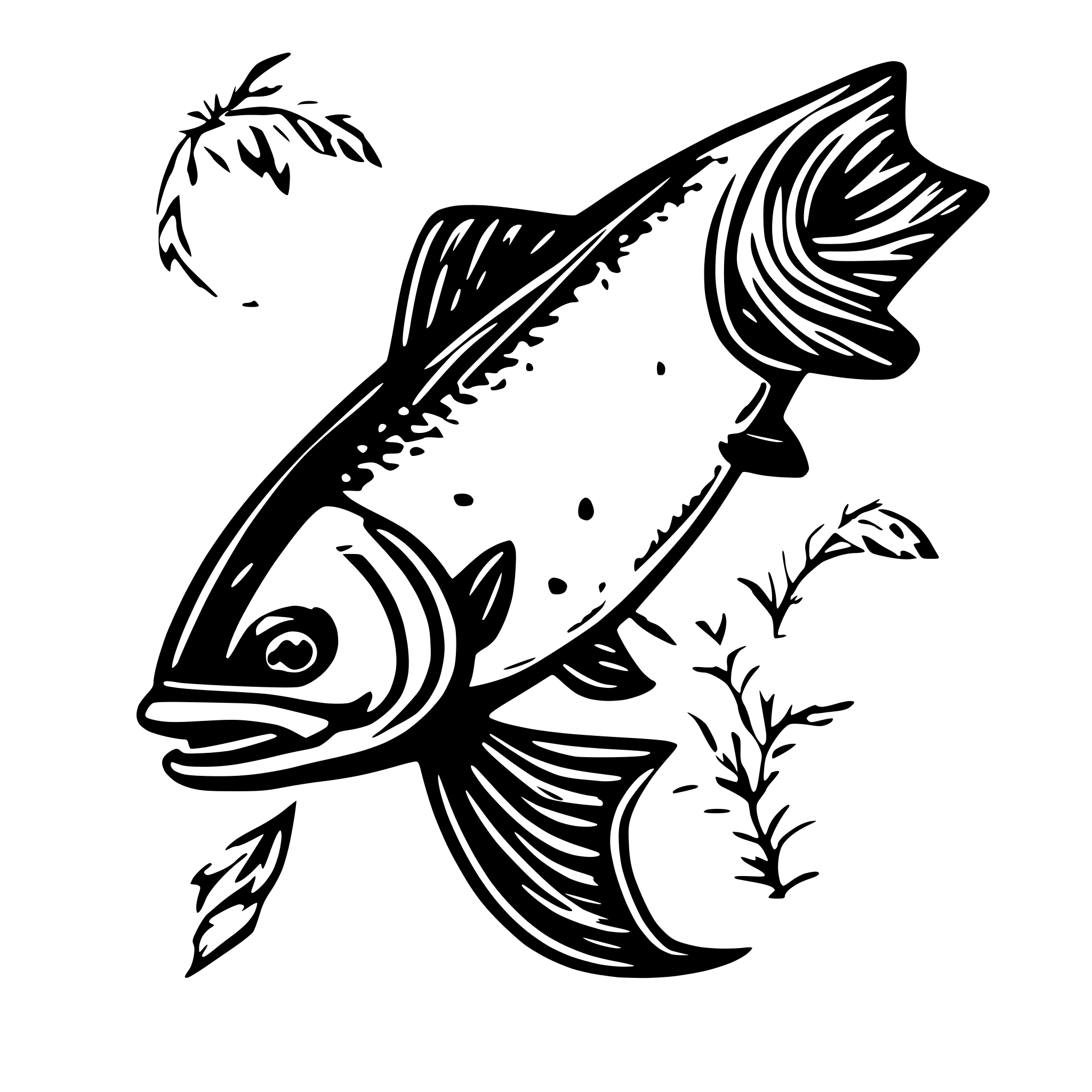 AI-generated SVG of 'native salmon'