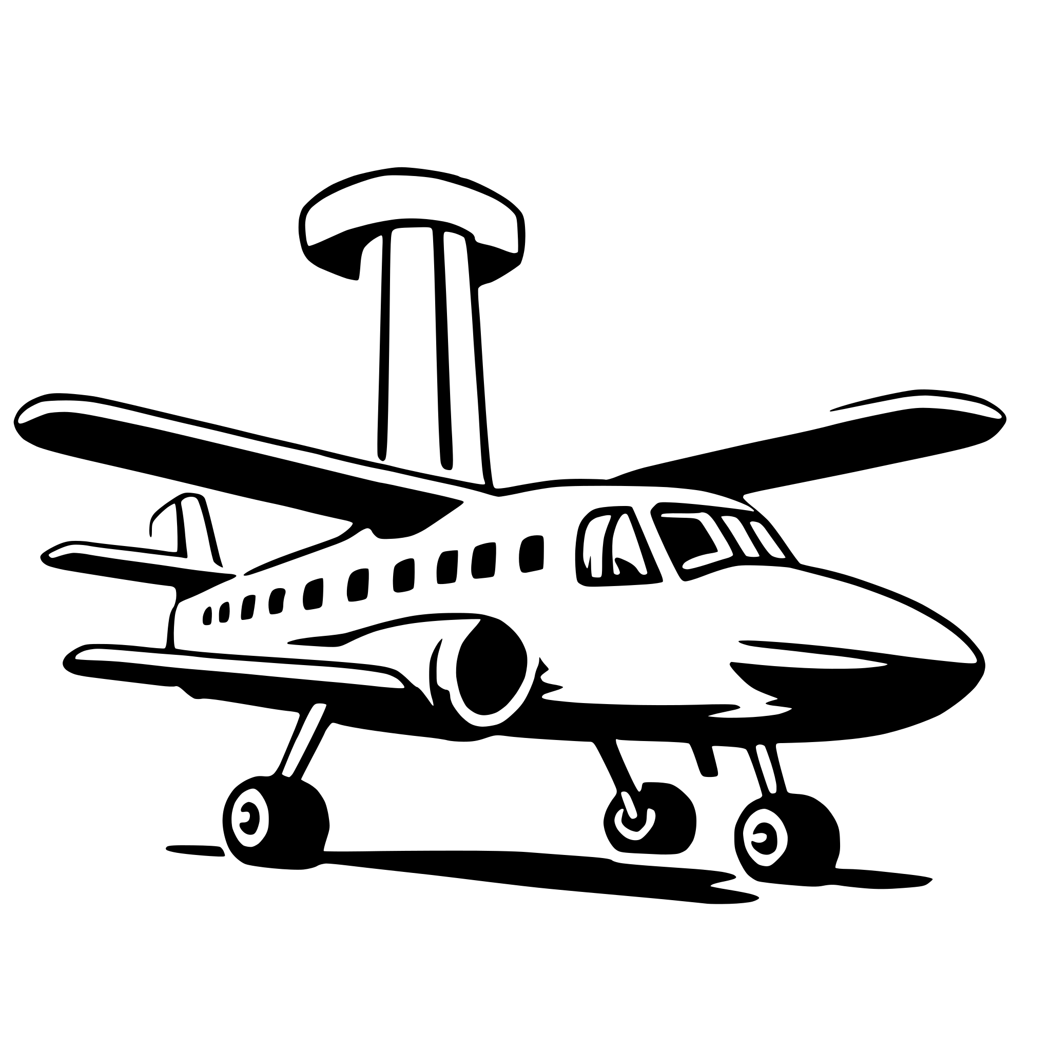 AI-generated SVG of a multi-engine plane