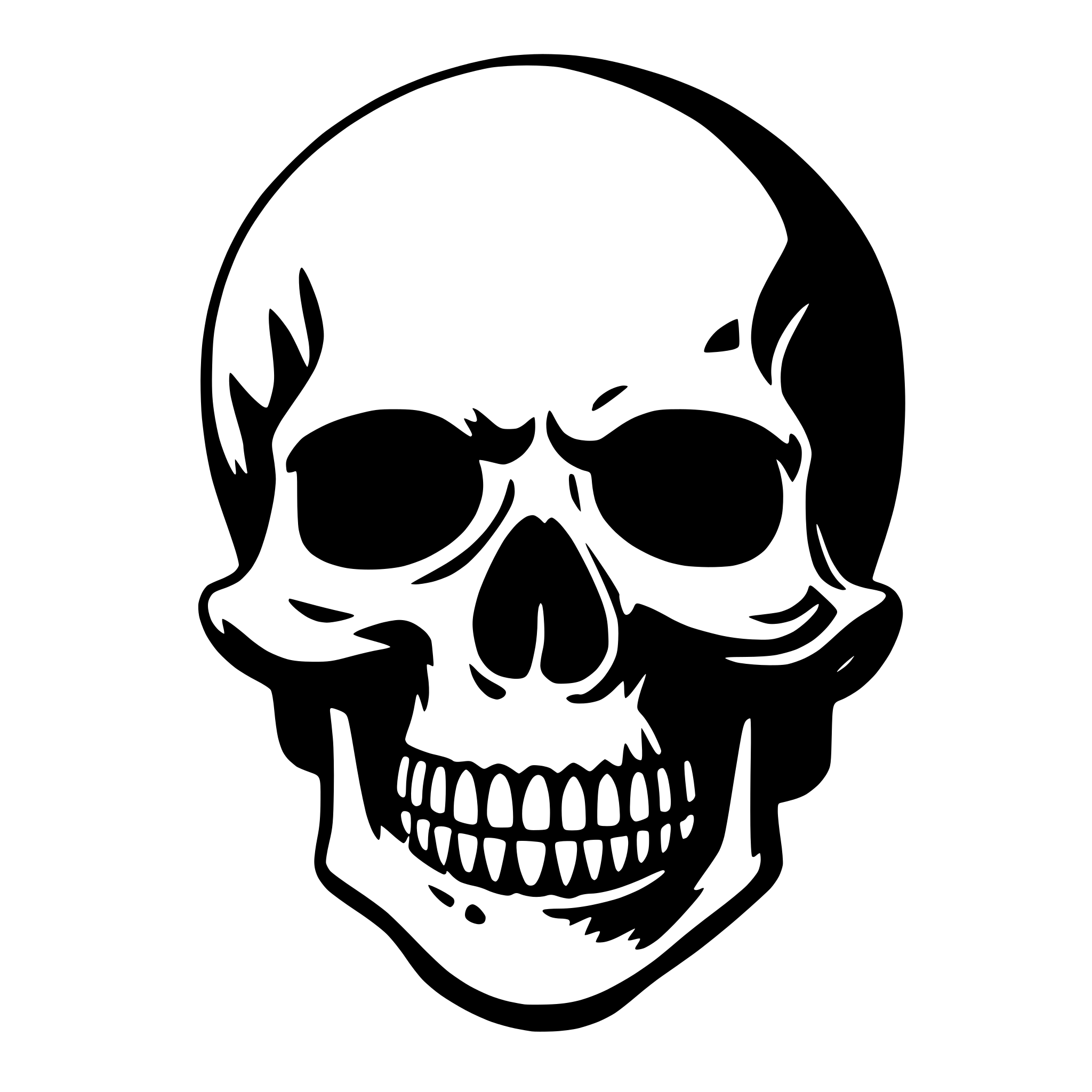 AI-generated SVG of a skull