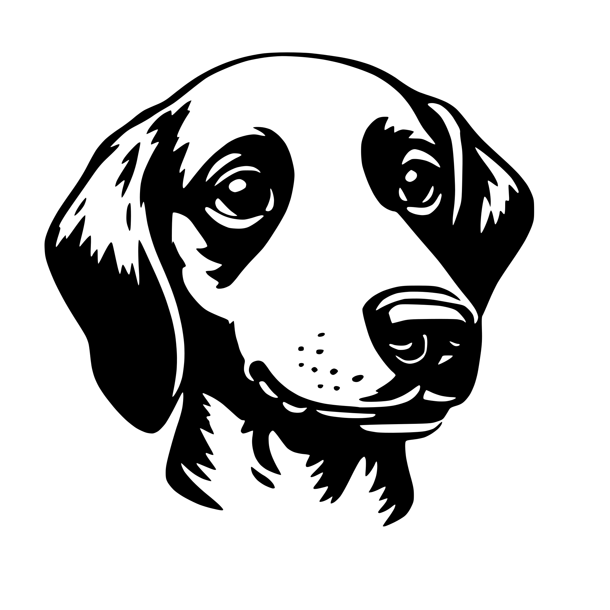 AI-generated SVG of a dog face