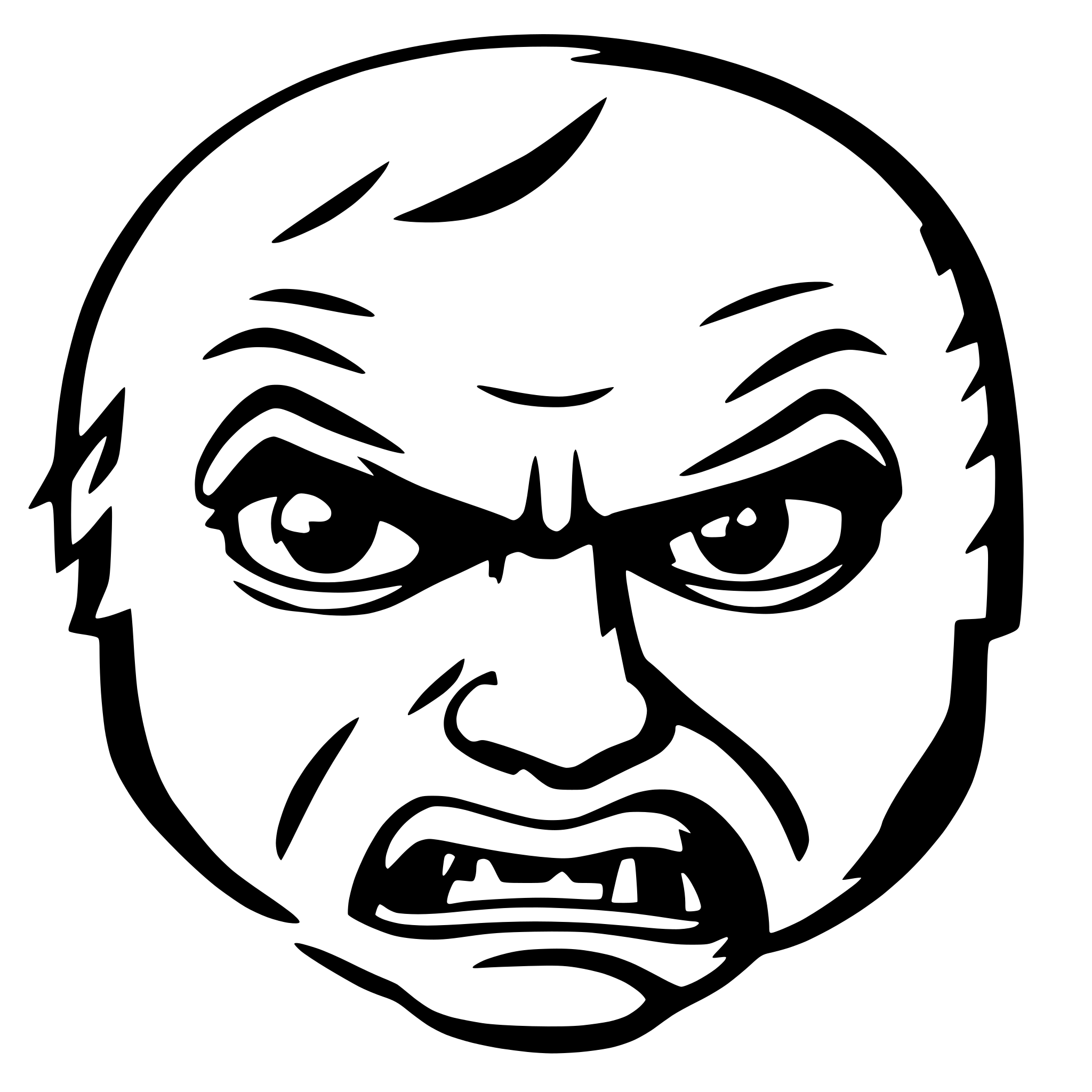 AI-generated SVG of a angry face