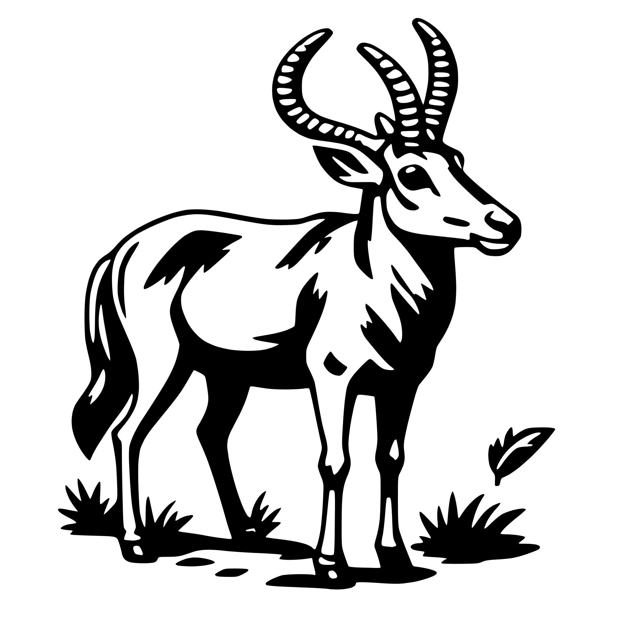 AI-generated SVG of 'antelope'