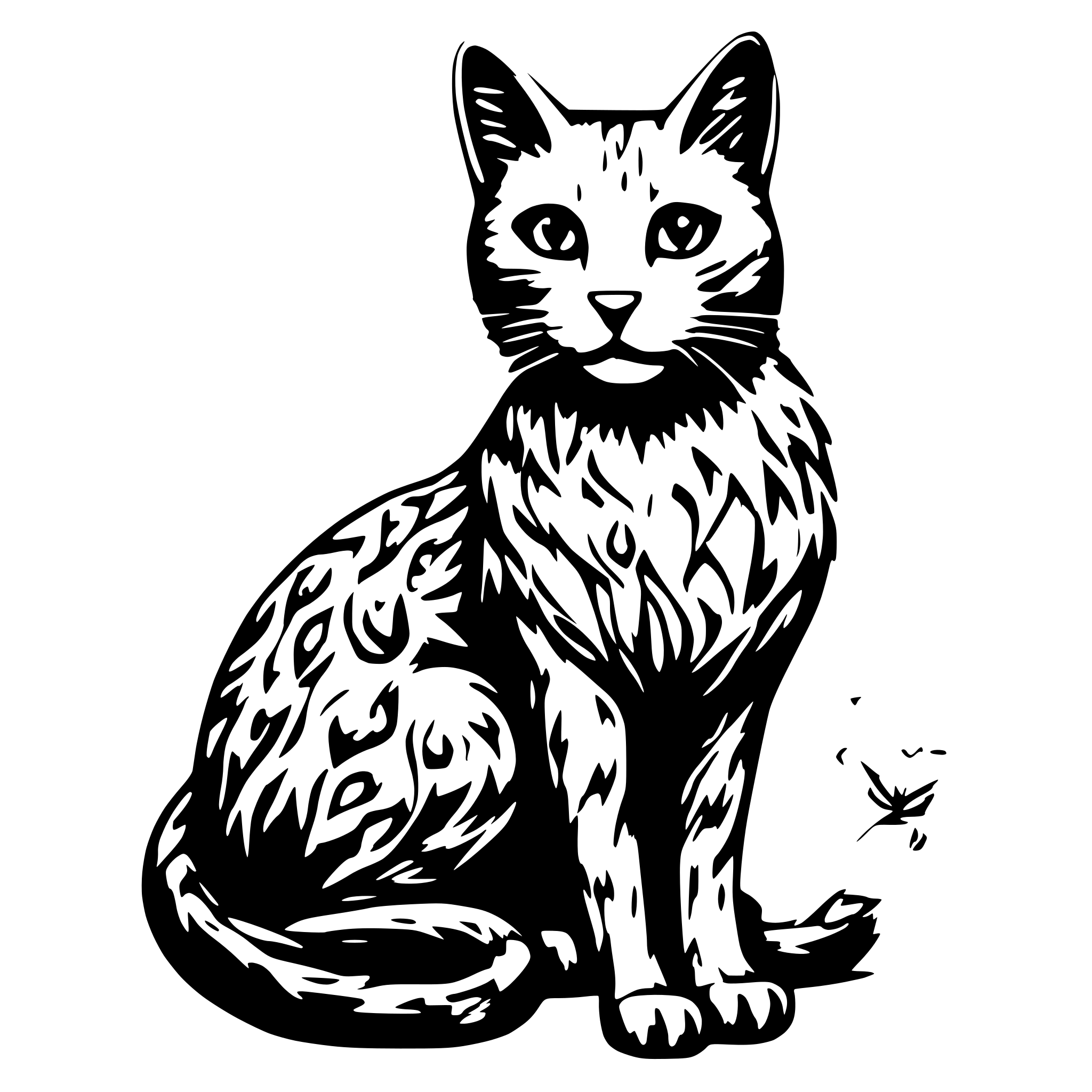 AI-generated SVG of a christmas cat