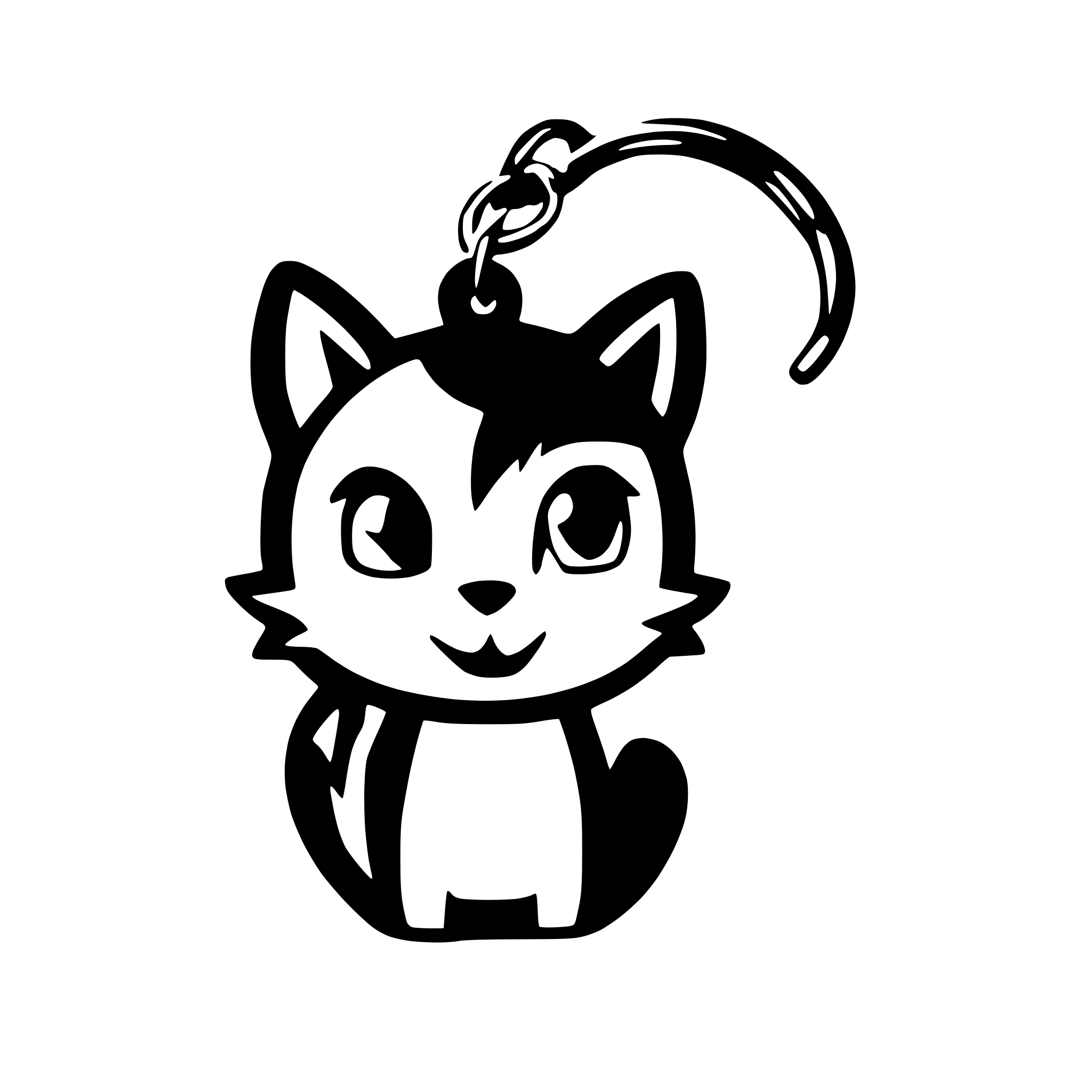AI-generated SVG of a alice in wonderland red and black cat disney style ideas for keychain