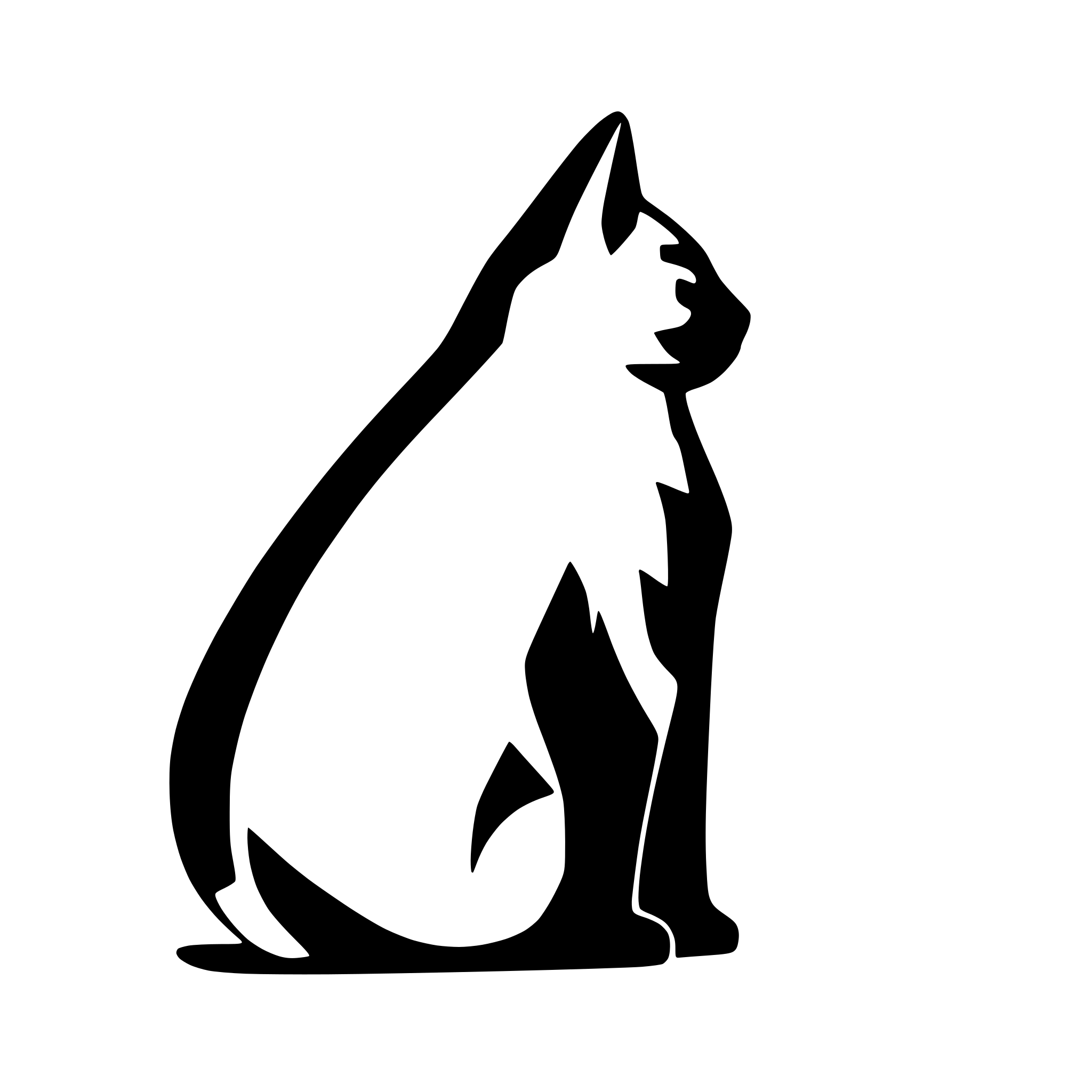AI-generated SVG of 'triangle cat'
