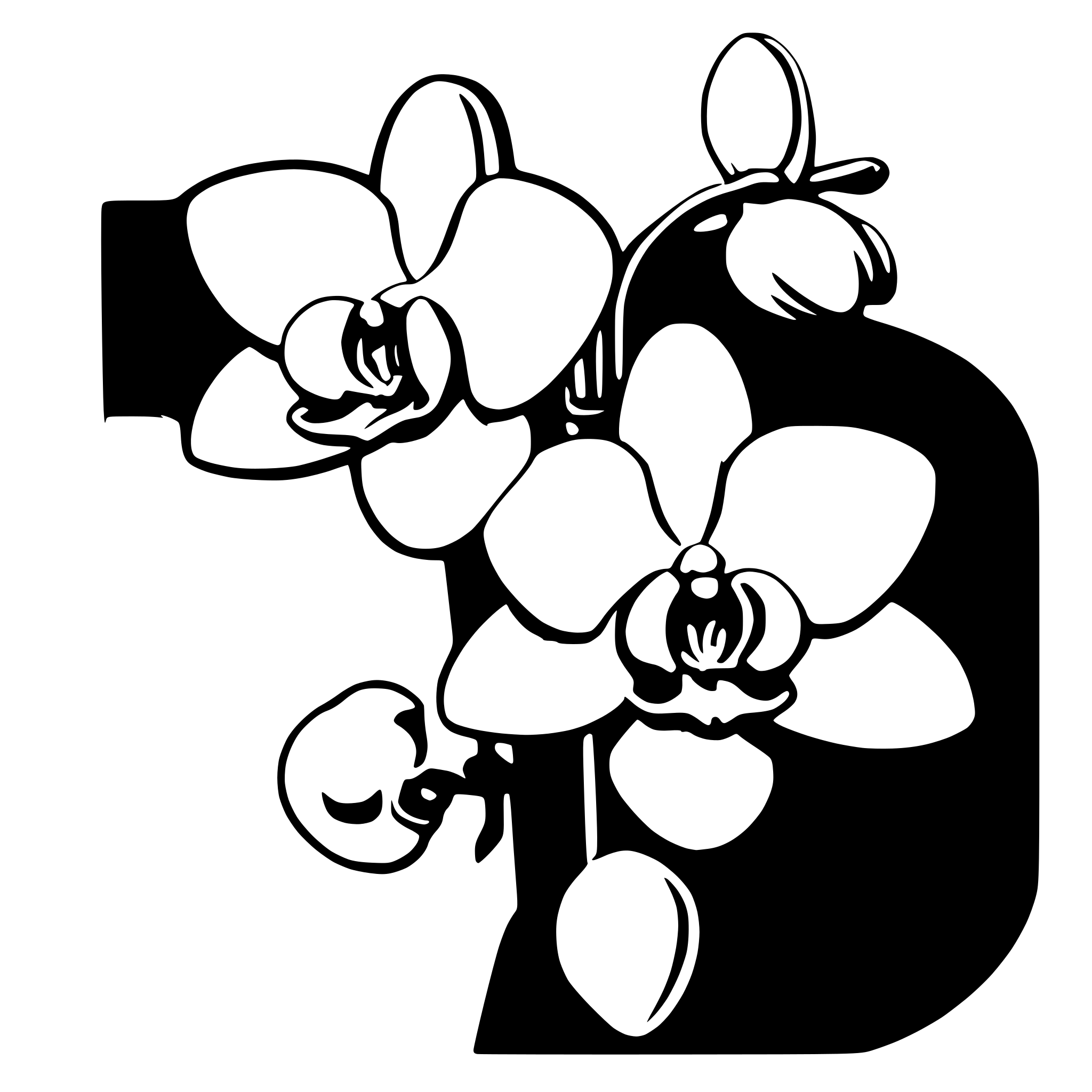 AI-generated SVG of 'orchidea'