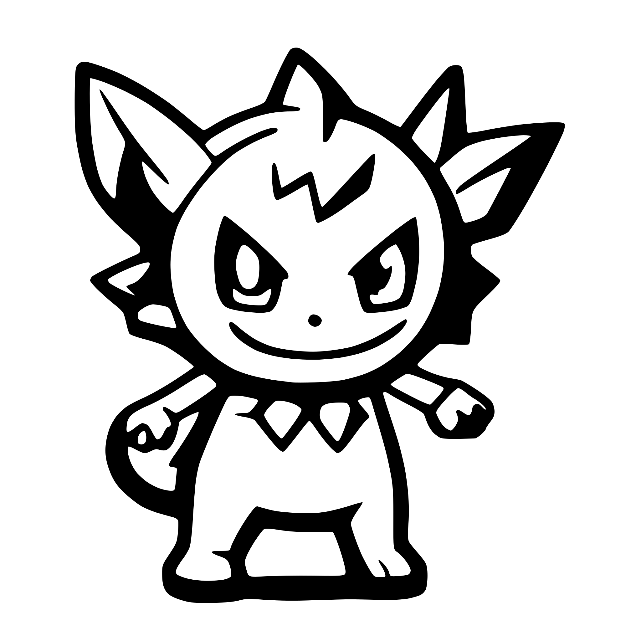 AI-generated SVG of 'caricature of a demon pokemon'