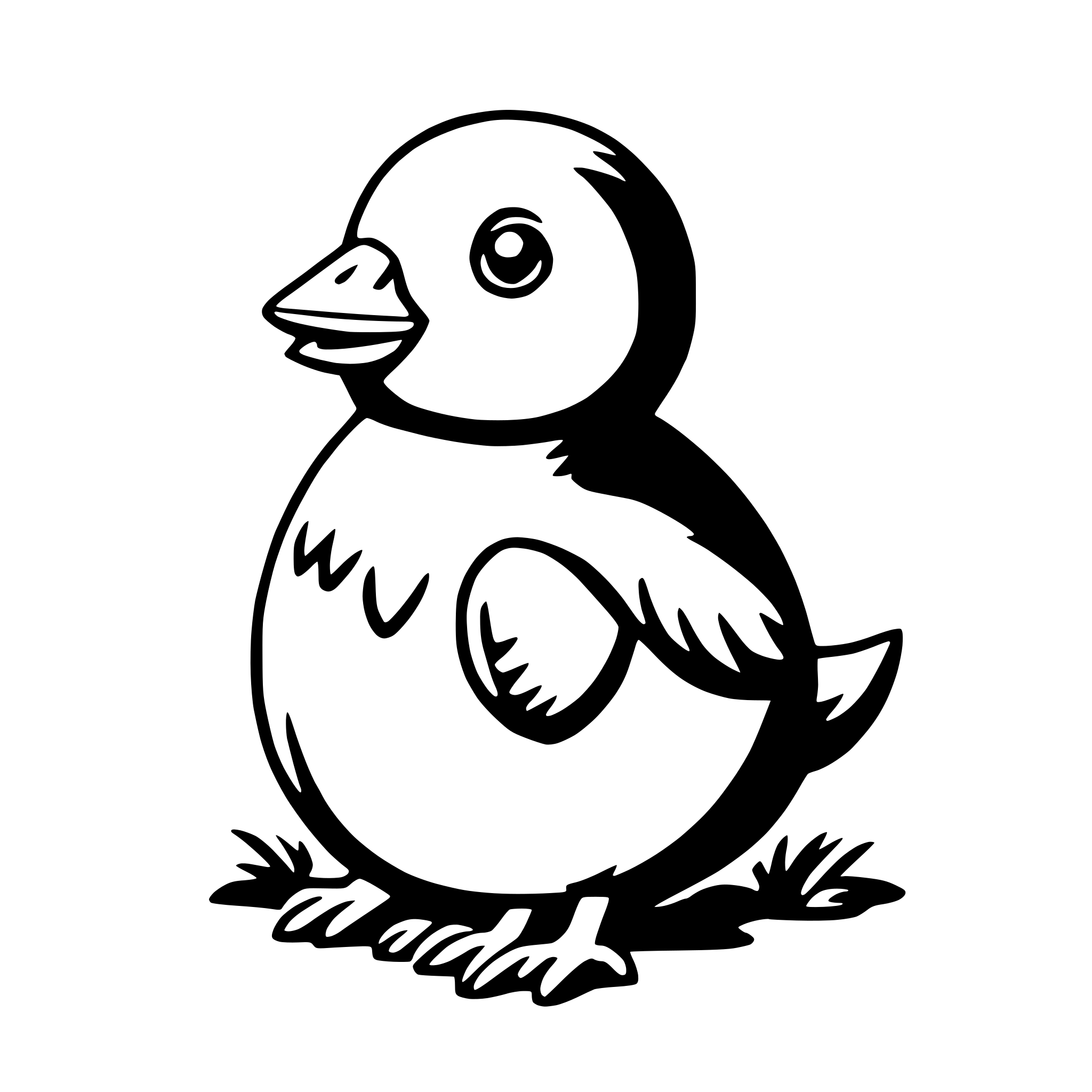 AI-generated SVG of a easter chick