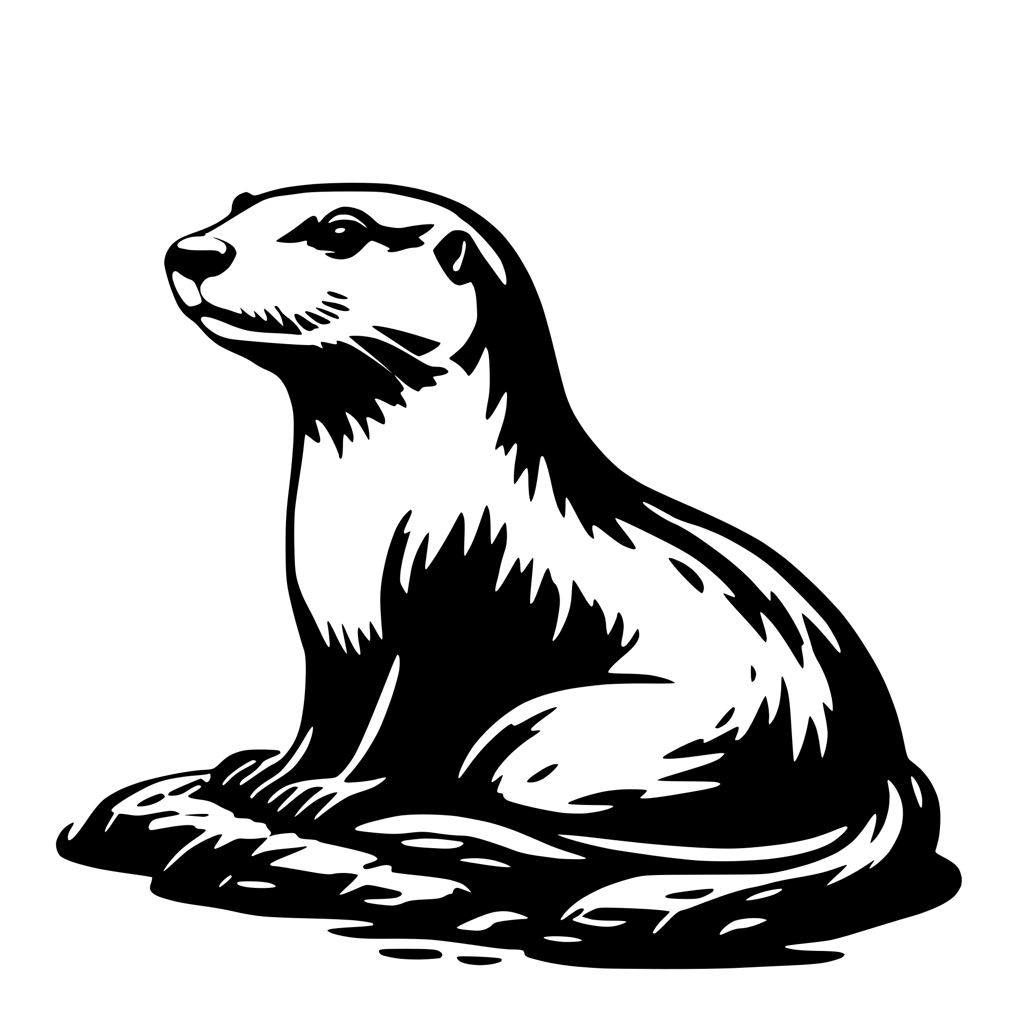 AI-generated SVG of 'river otter'