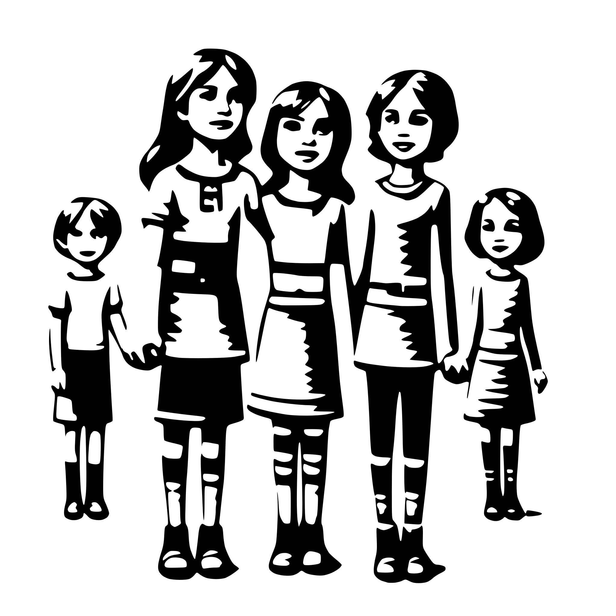 AI-generated SVG of a 12 Children holdng hands