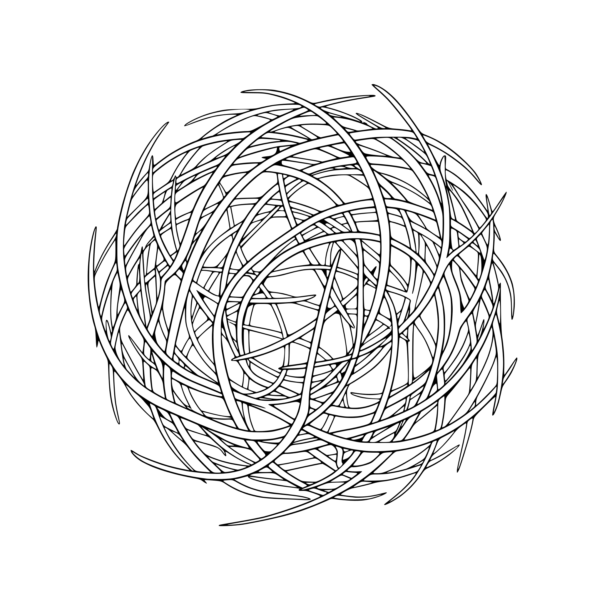 AI-generated SVG of a tumbleweed