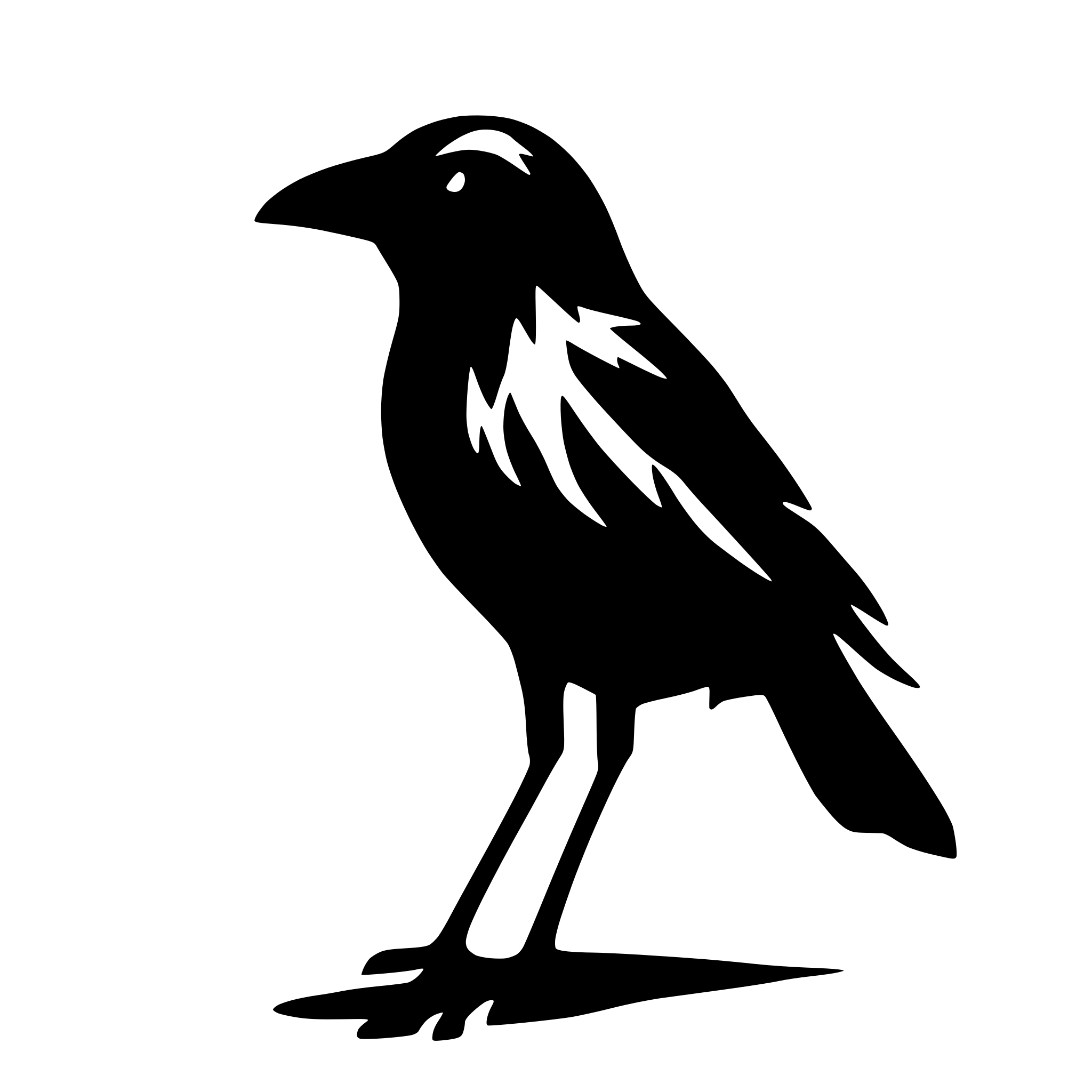 AI-generated SVG of a a crow