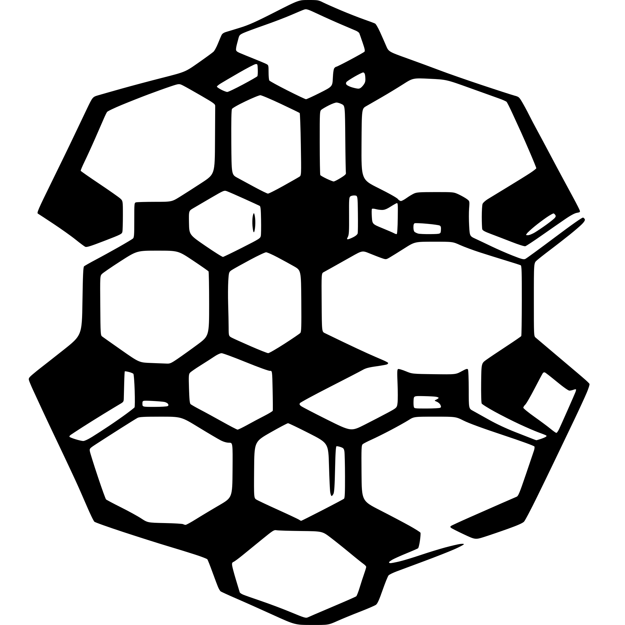 AI-generated SVG of 'un ciruclo rodeado de hexagonos'