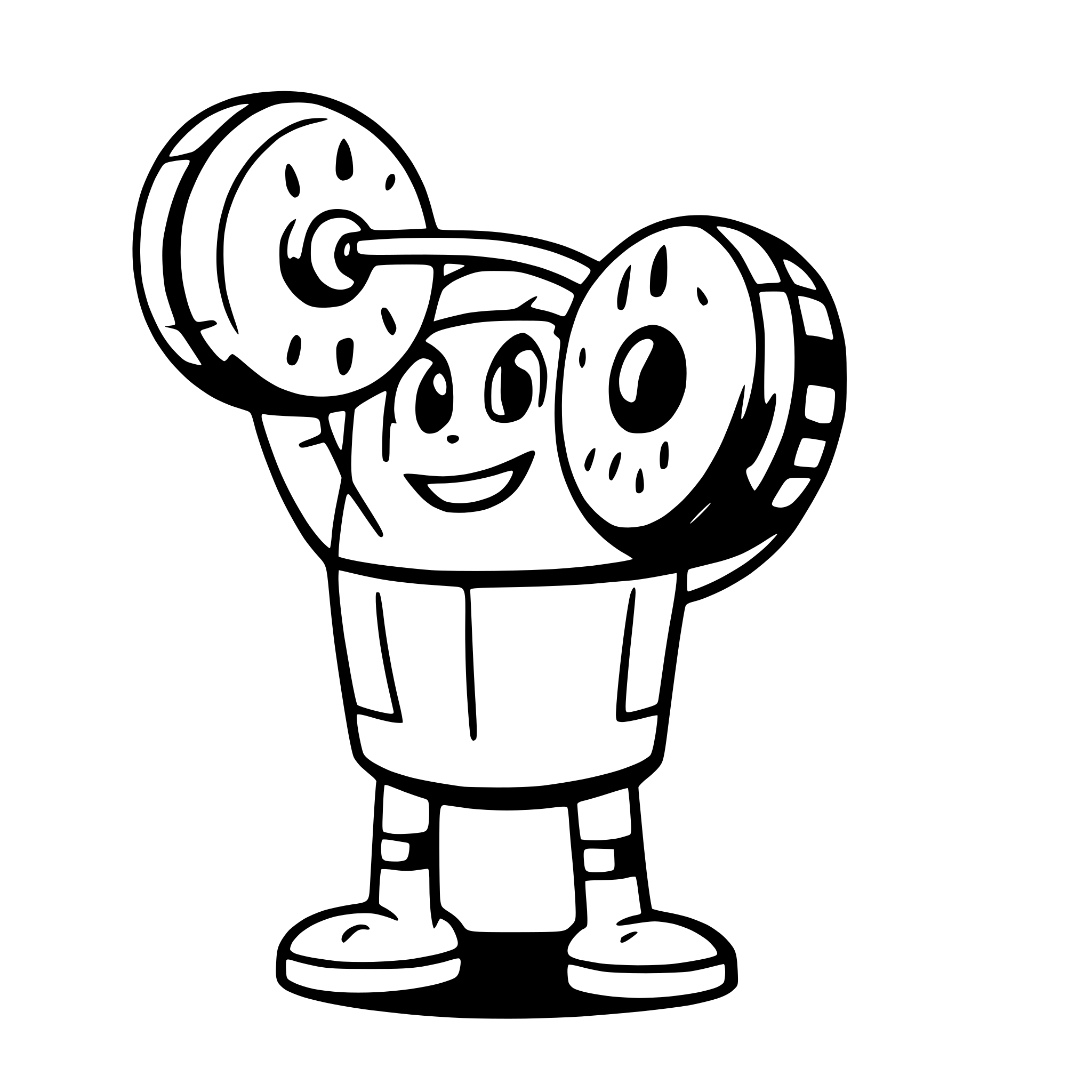 AI-generated SVG of 'a donut lifting weights at the gym'