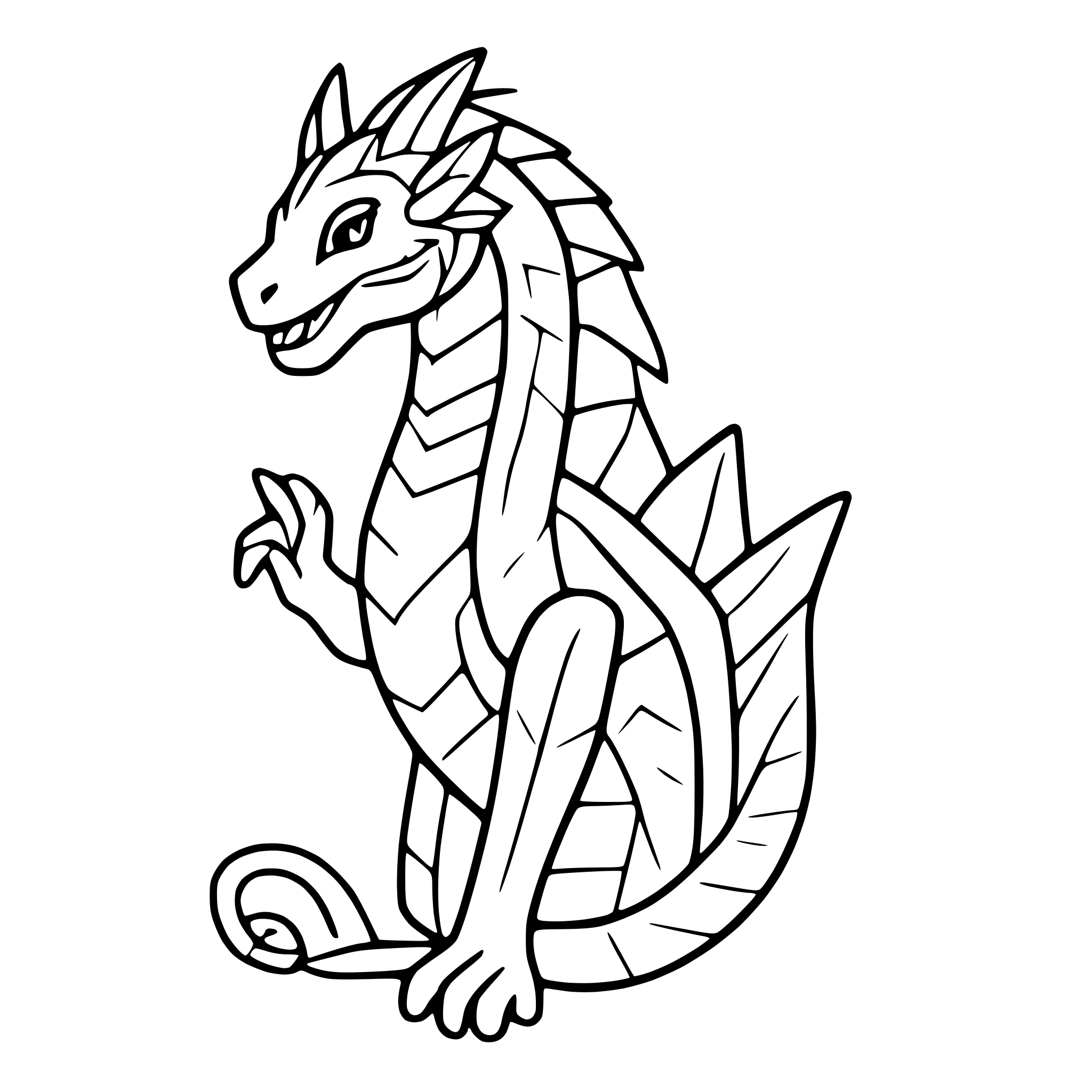 AI-generated SVG of 'dragon with intricate scales'