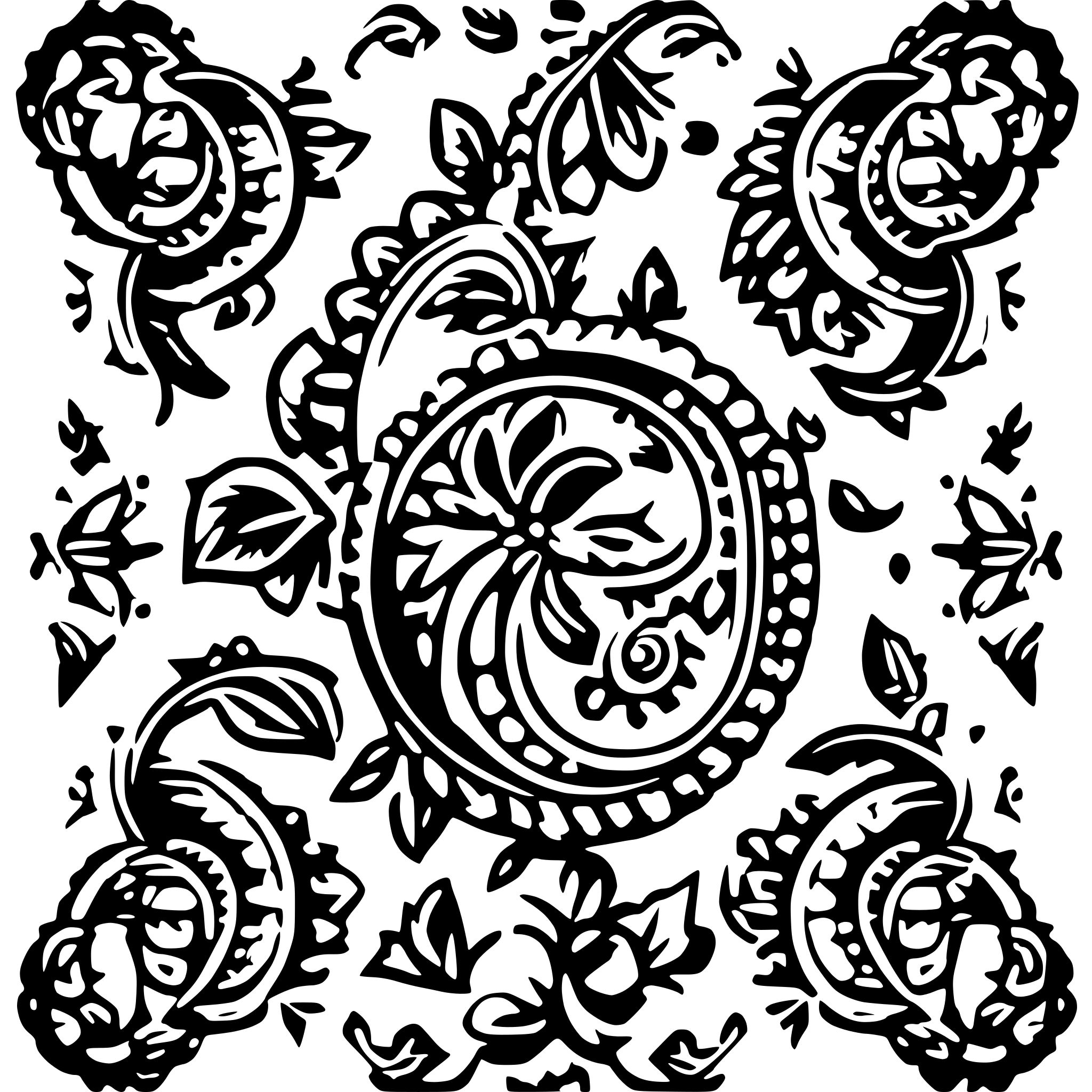 AI-generated SVG of a paisley repeating pattern