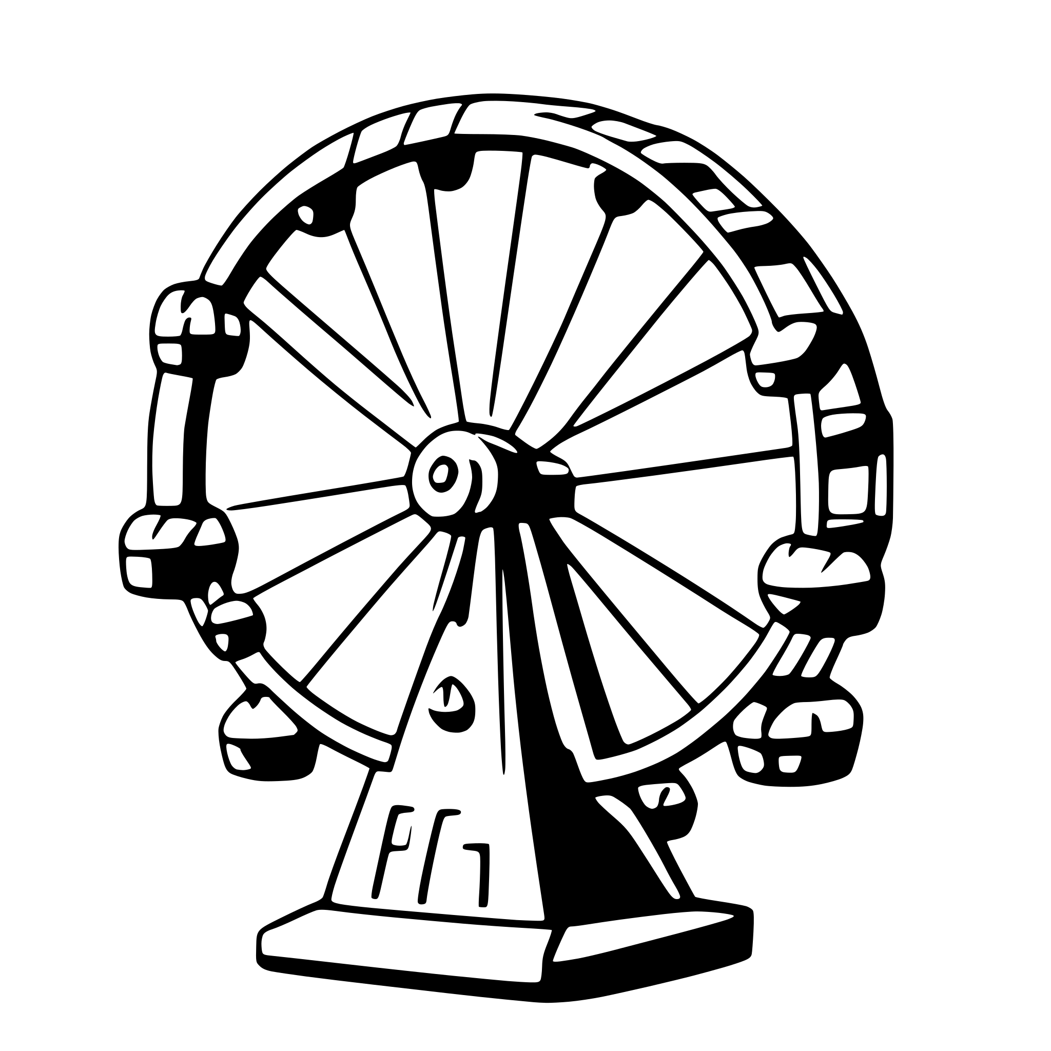 AI-generated SVG of a ferris wheel