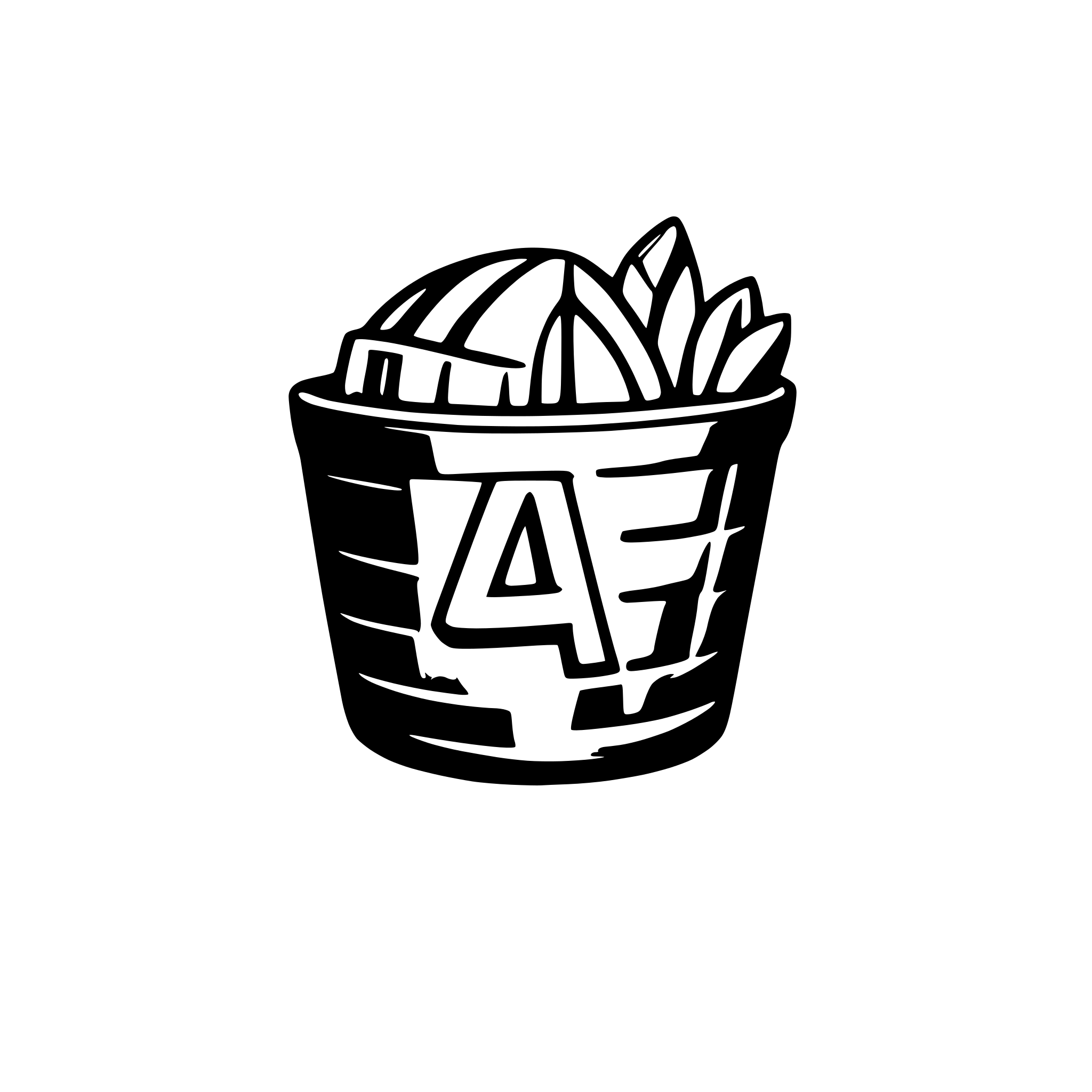 AI-generated SVG of a Letter "A" with a basket collects letters of the alphabet