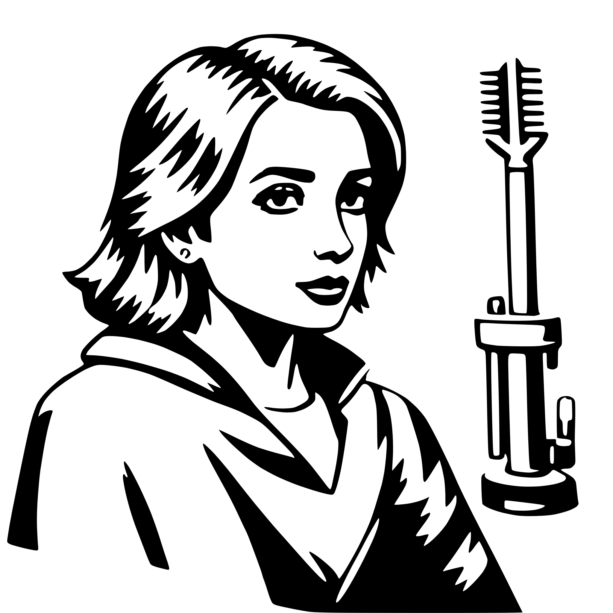 AI-generated SVG of a hairdresser