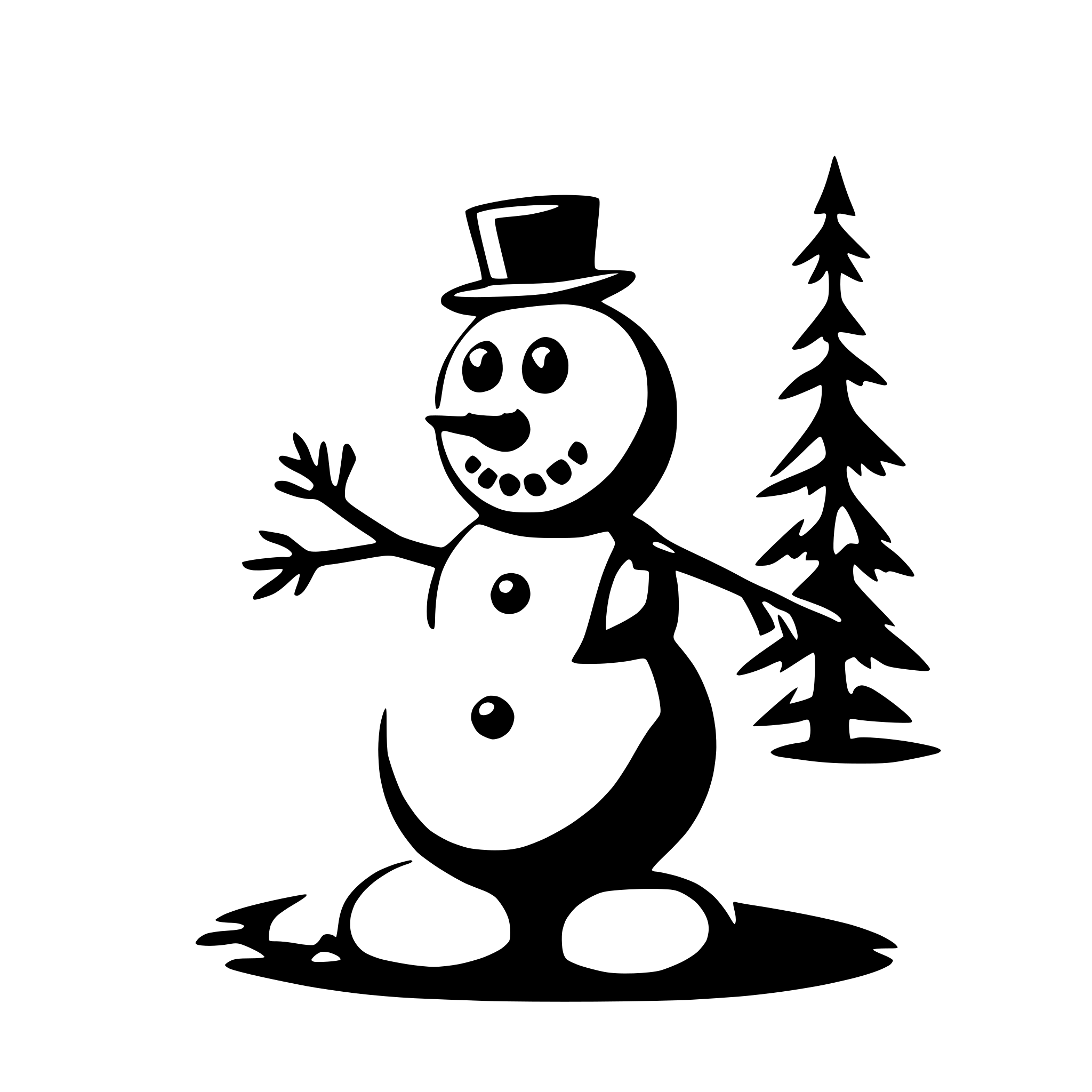 AI-generated SVG of 'snow man'