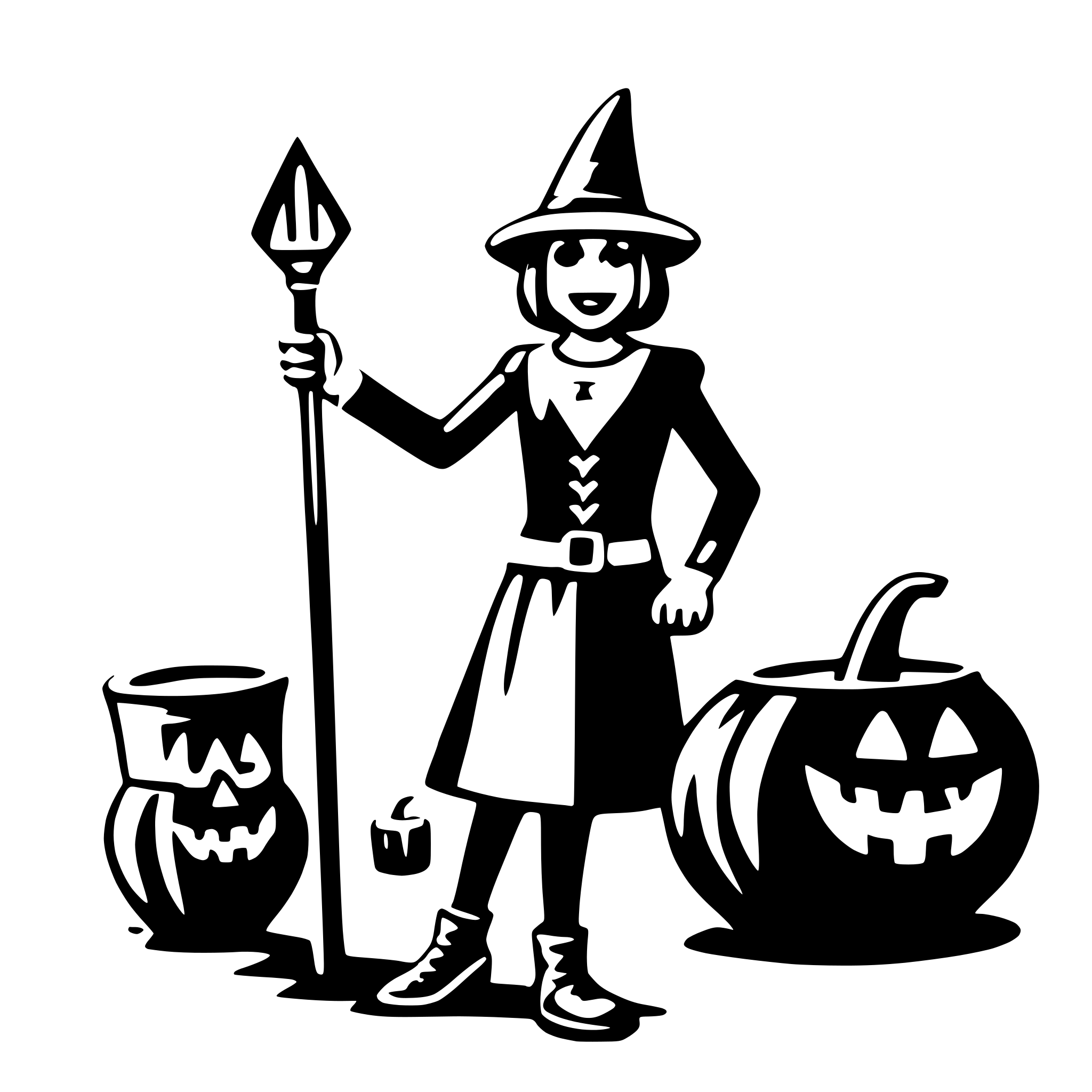AI-generated SVG of a halloween party