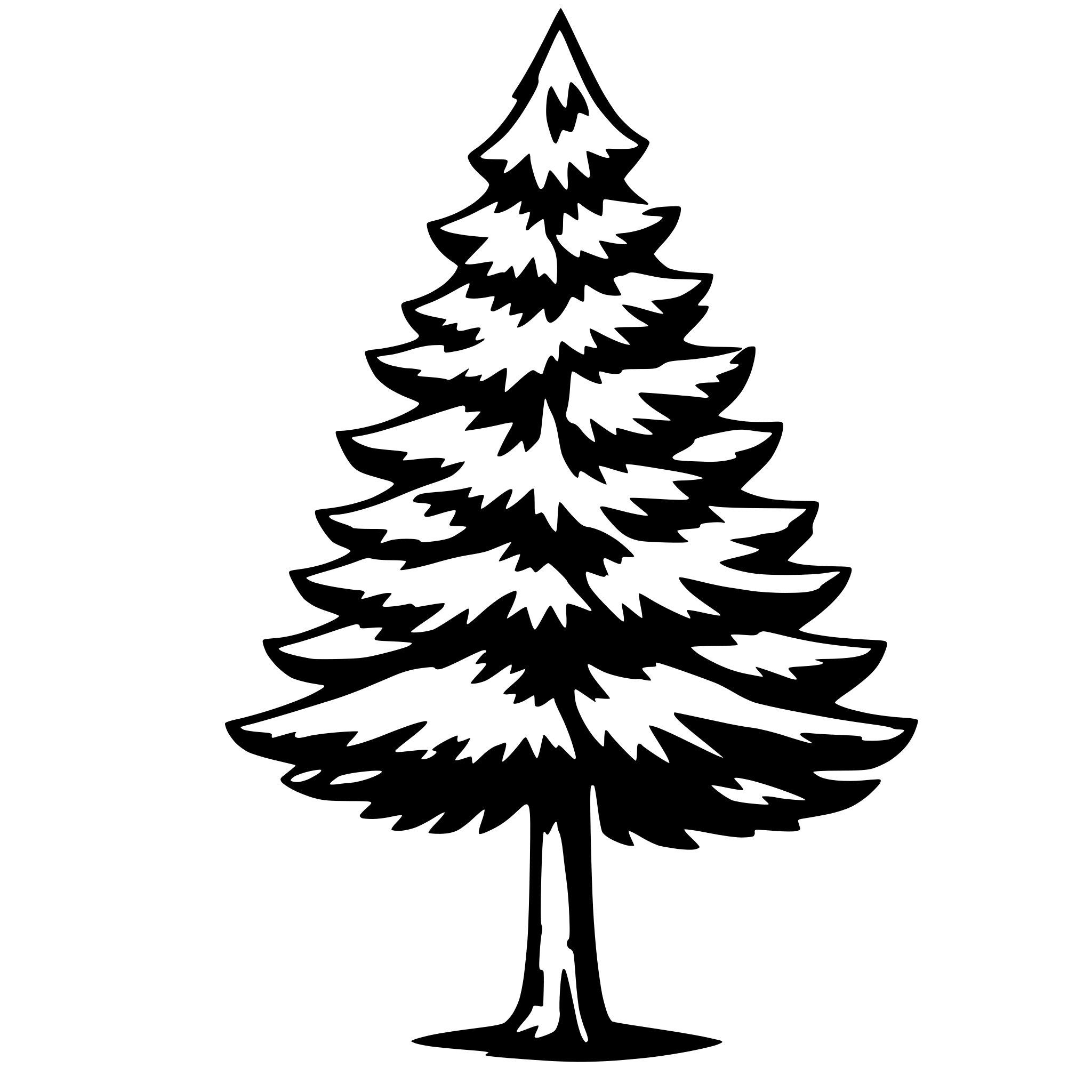 AI-generated SVG of 'a single evergreen tree'