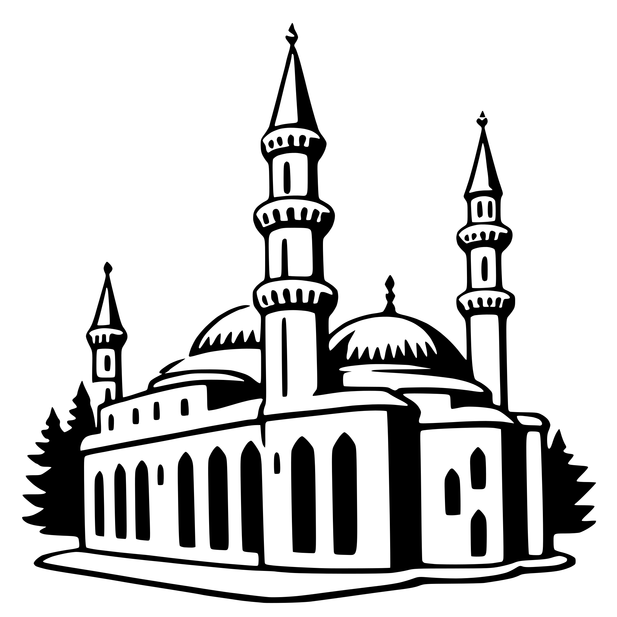 AI-generated SVG of a blue mosque