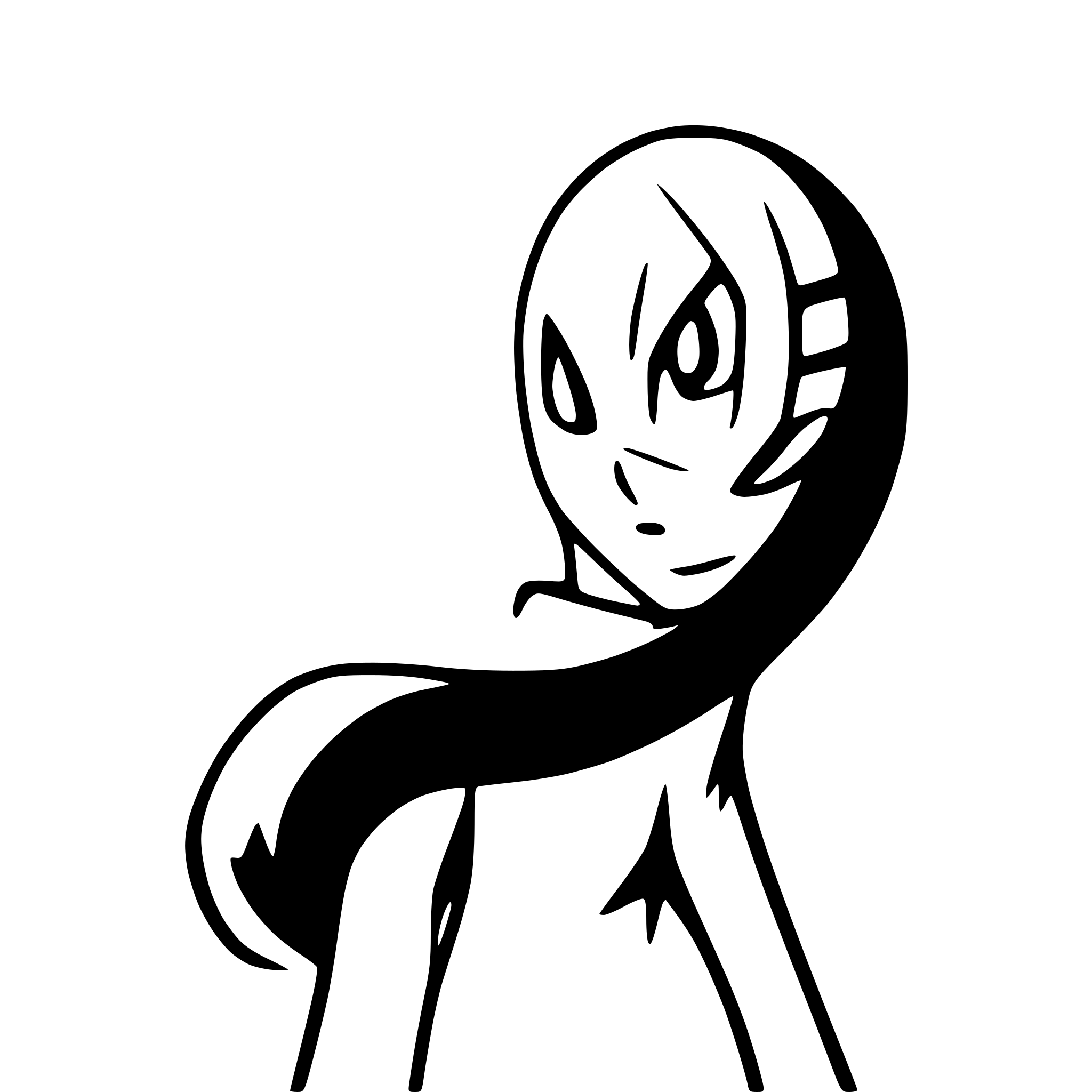 AI-generated SVG of a caricature of a faceless pokemon with question marks