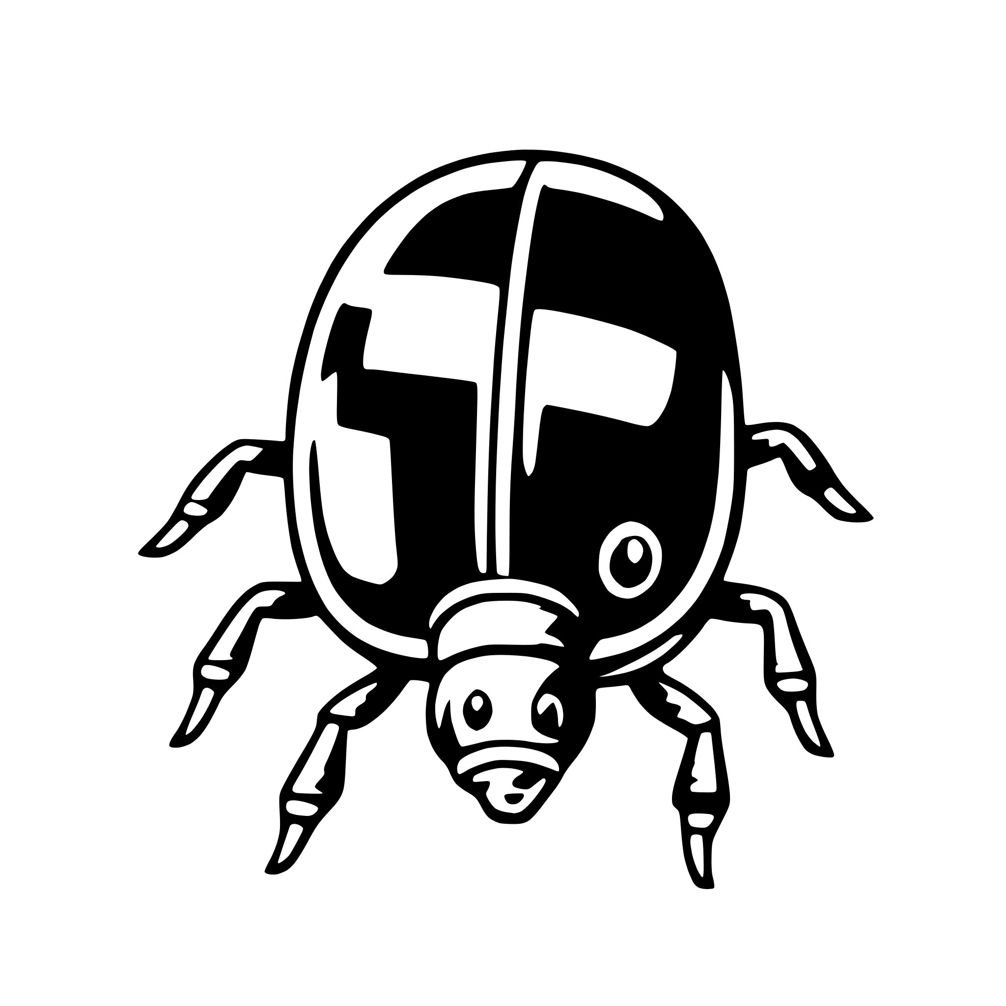 AI-generated SVG of 'beetle with bowtie'