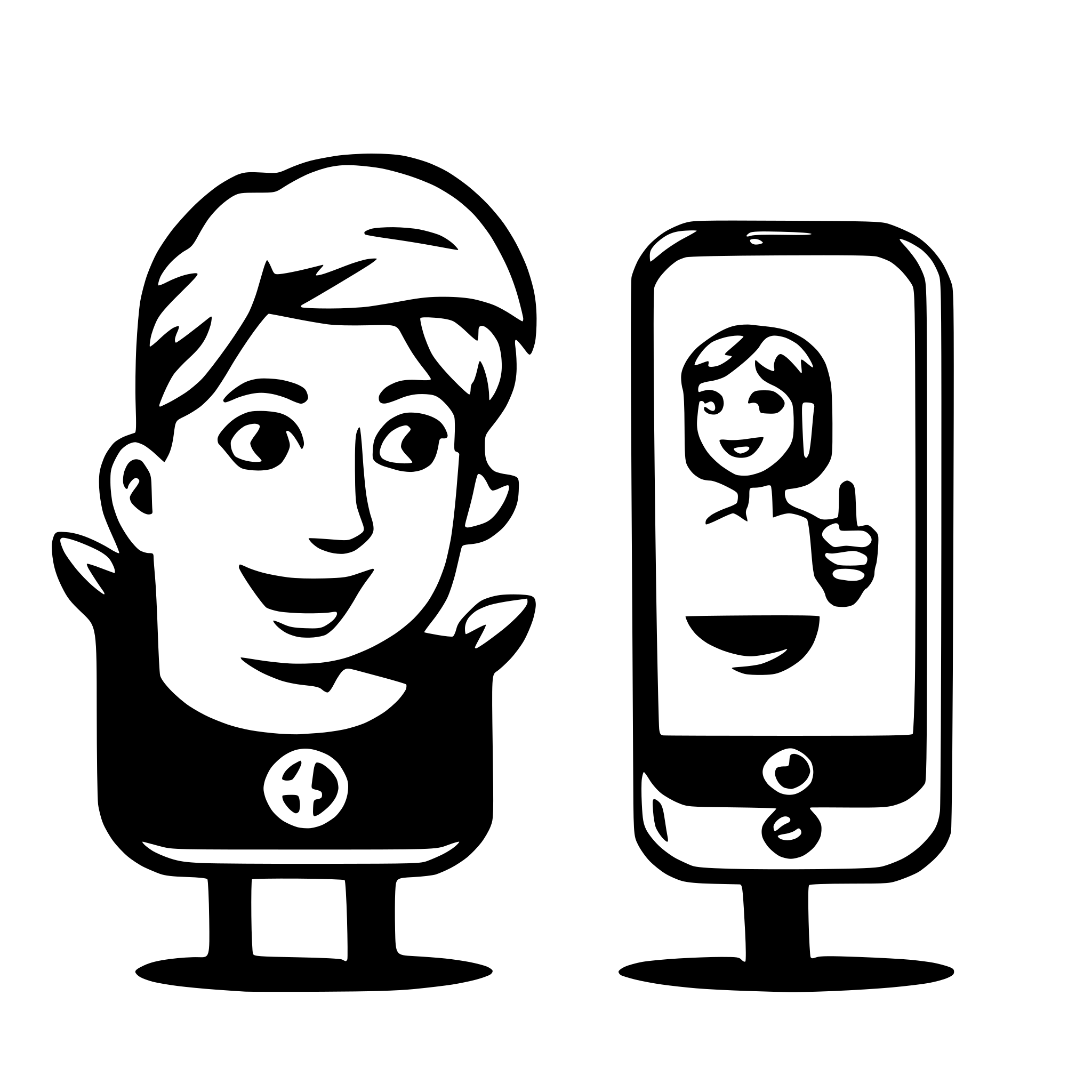 AI-generated SVG of a Mobile chat app