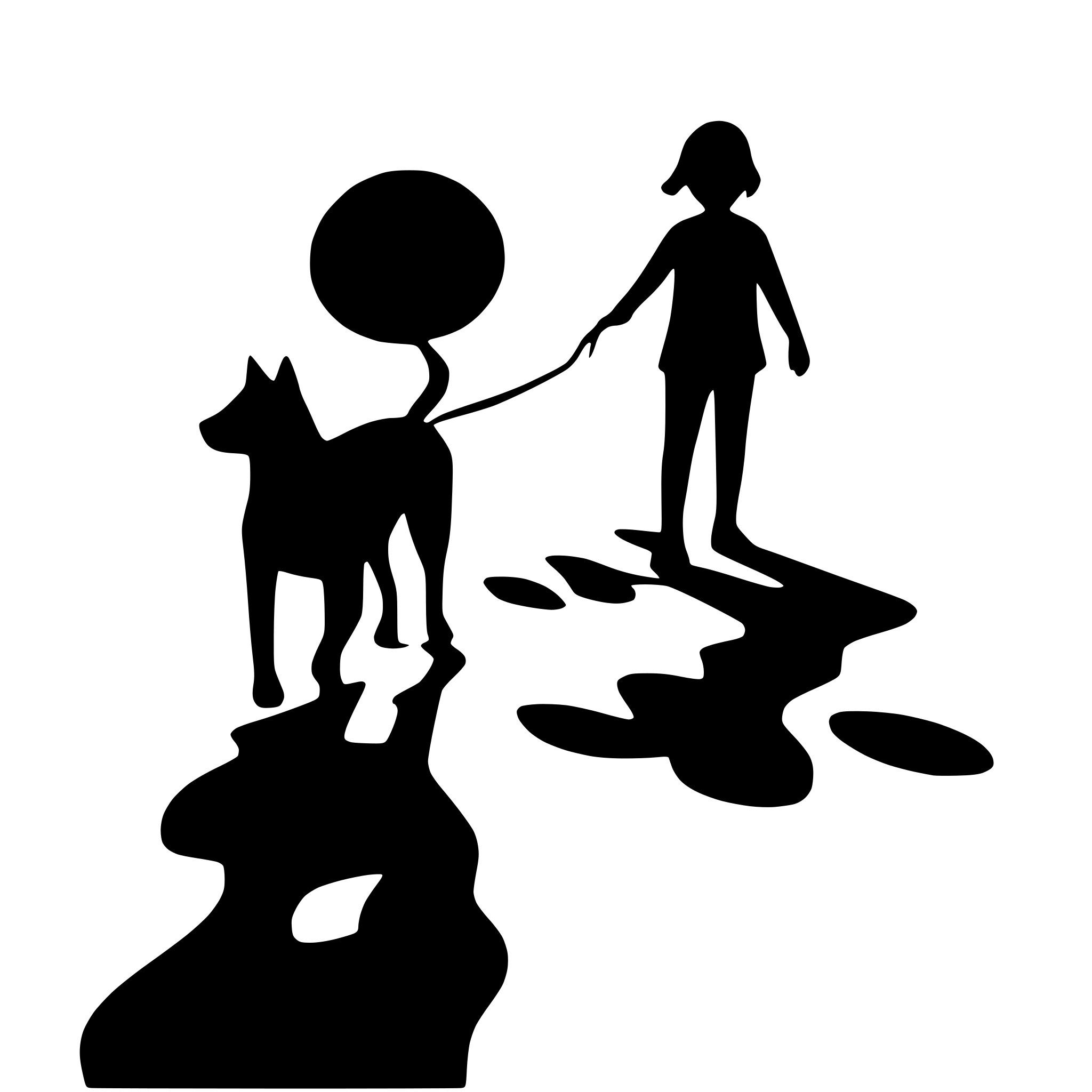AI-generated SVG of 'dog trail'