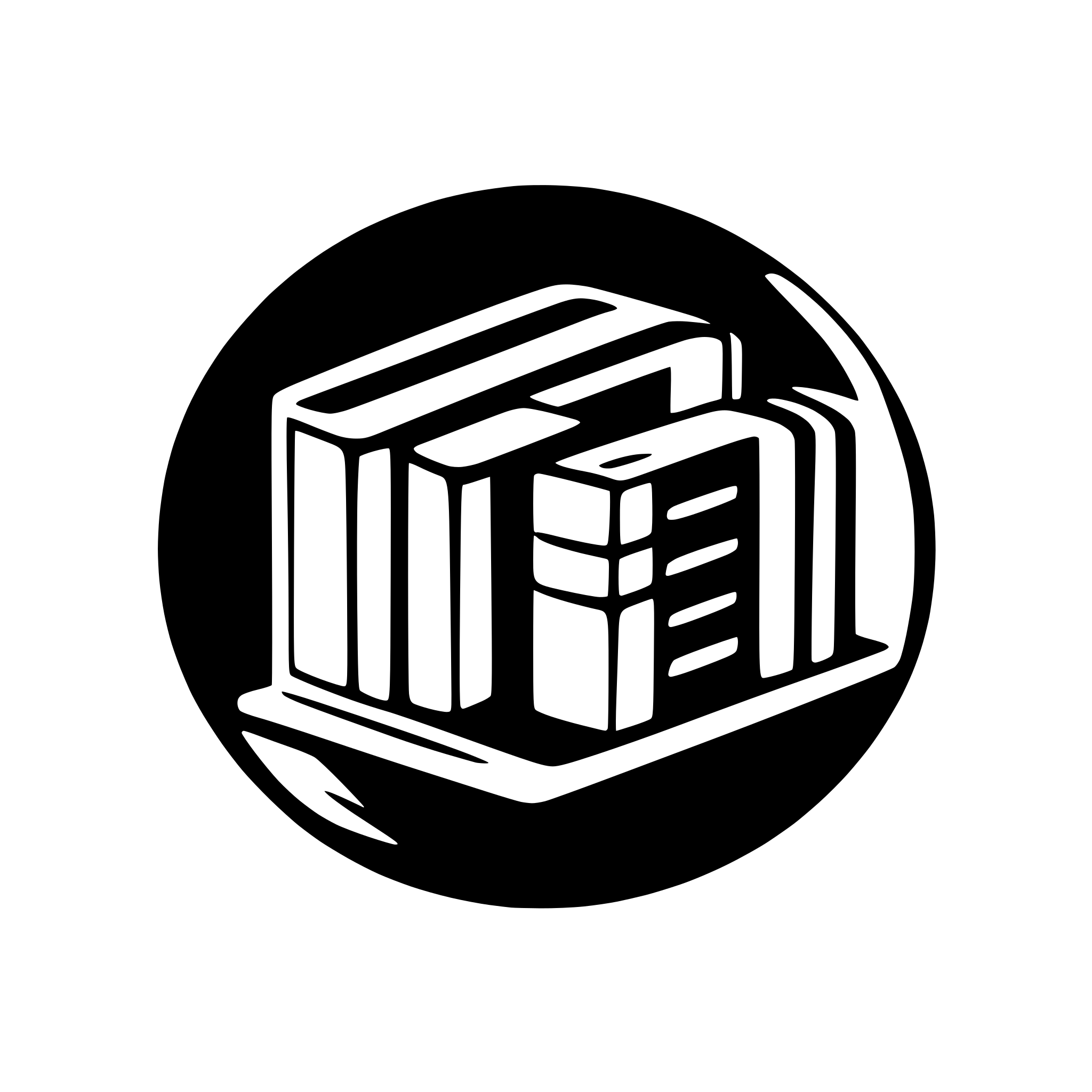 AI-generated SVG of a logo for a library