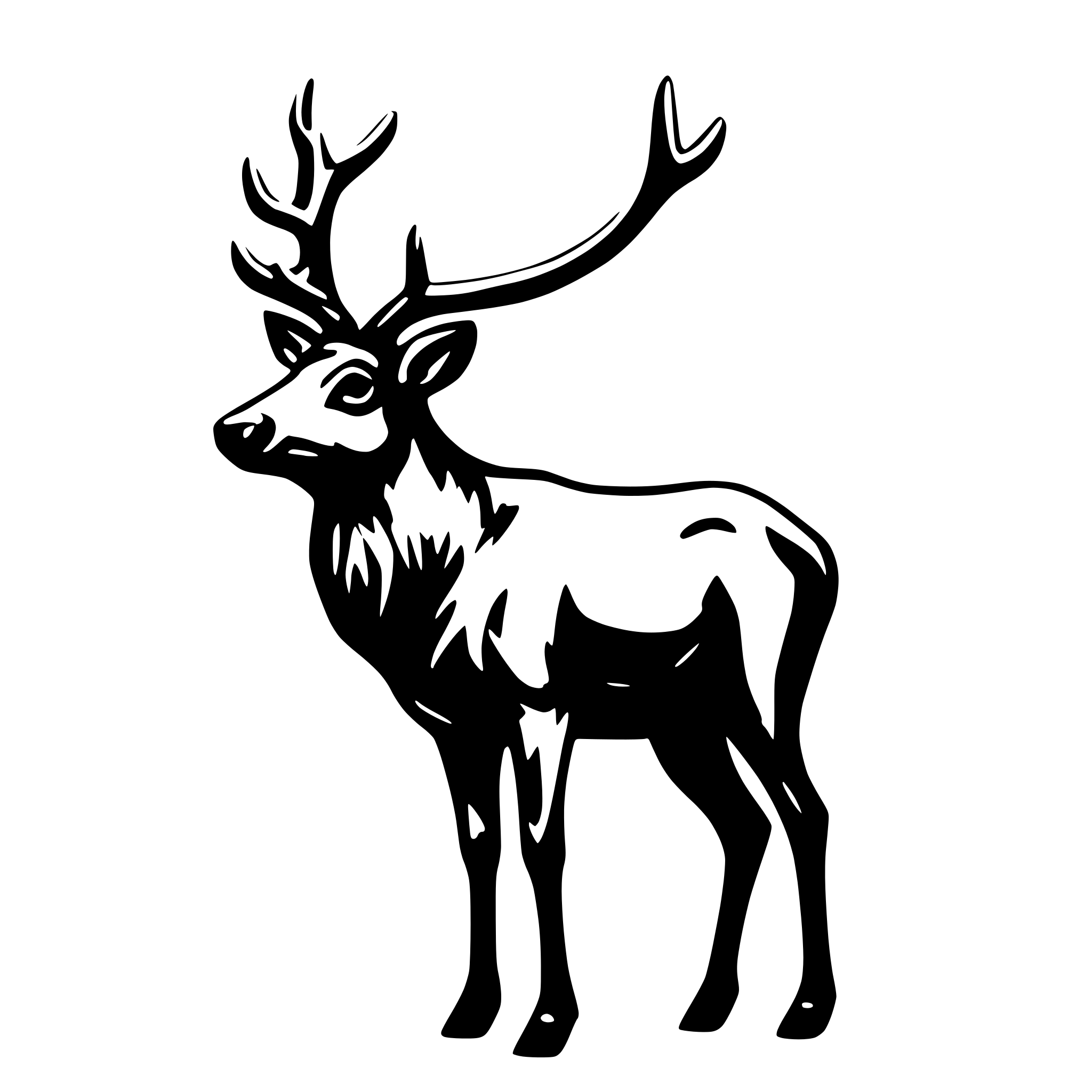 AI-generated SVG of 'an elk'