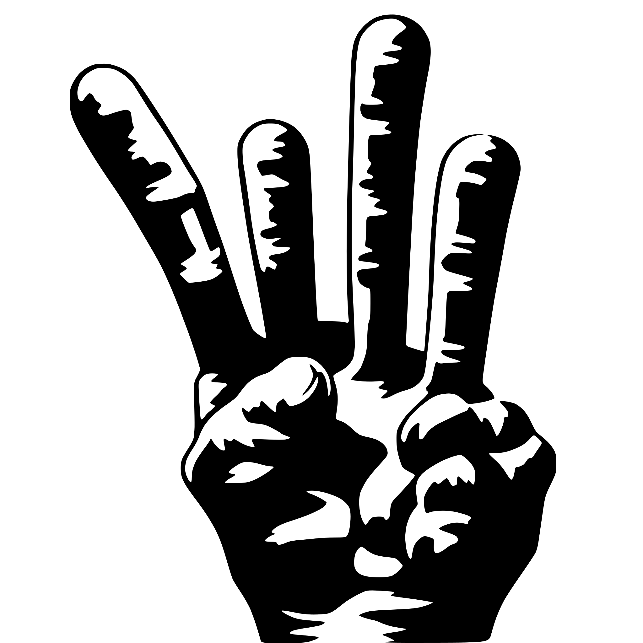 AI-generated SVG of a skeleto middle finger
