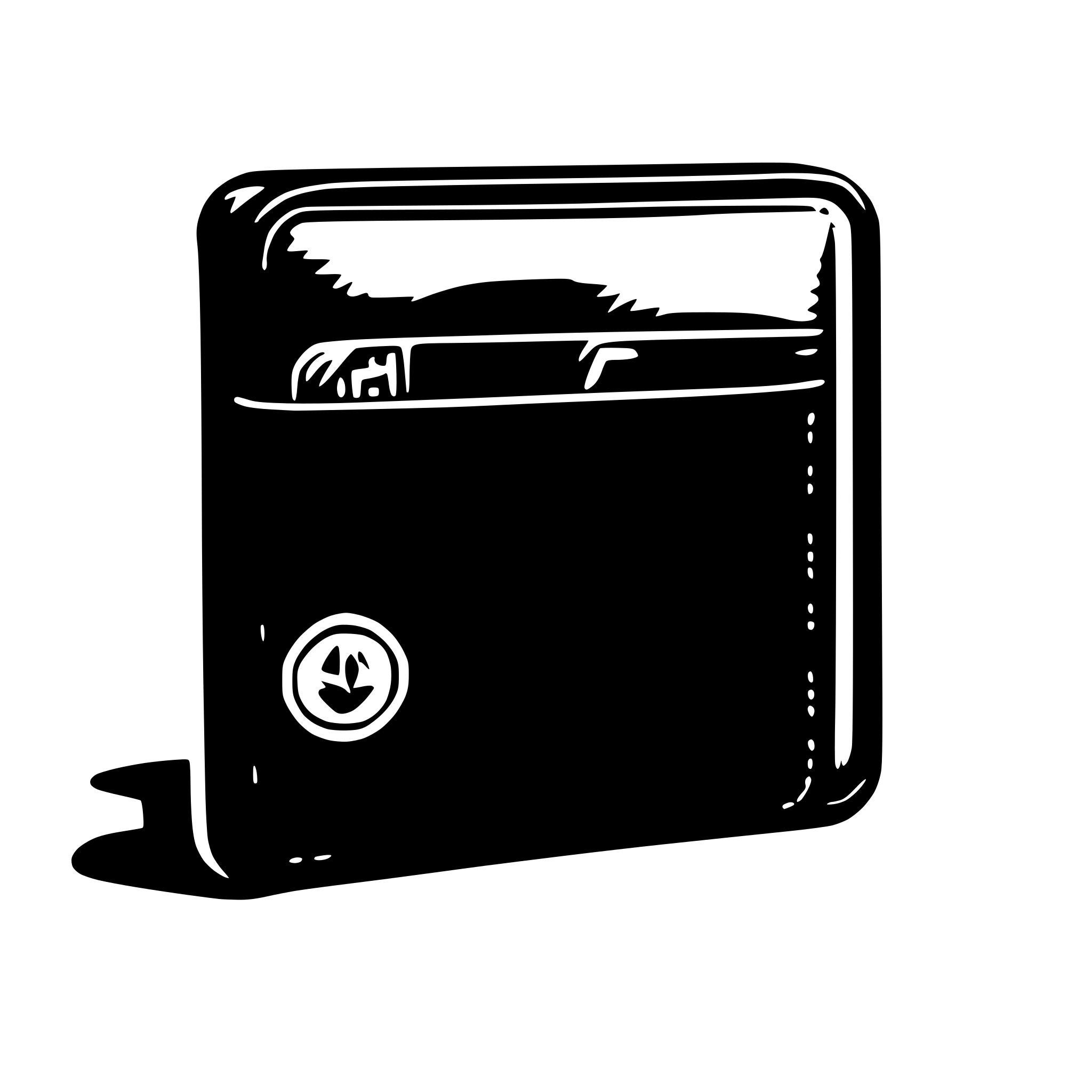 AI-generated SVG of a wallet with highlighted protective lining AI-generated SVG of a wallet with highlighted protective lining