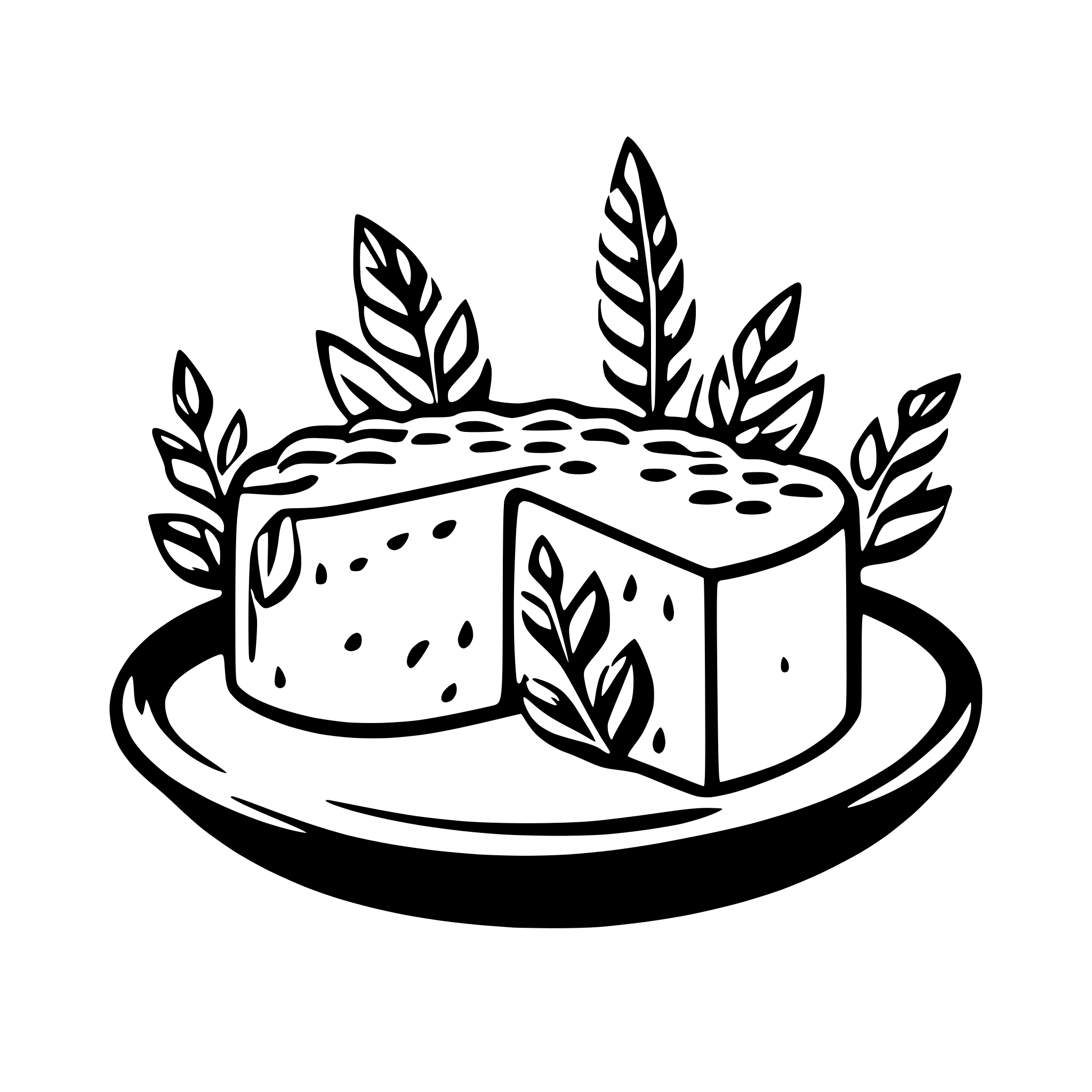 AI-generated SVG of a generate a logo for a bakery with a cake and wheat